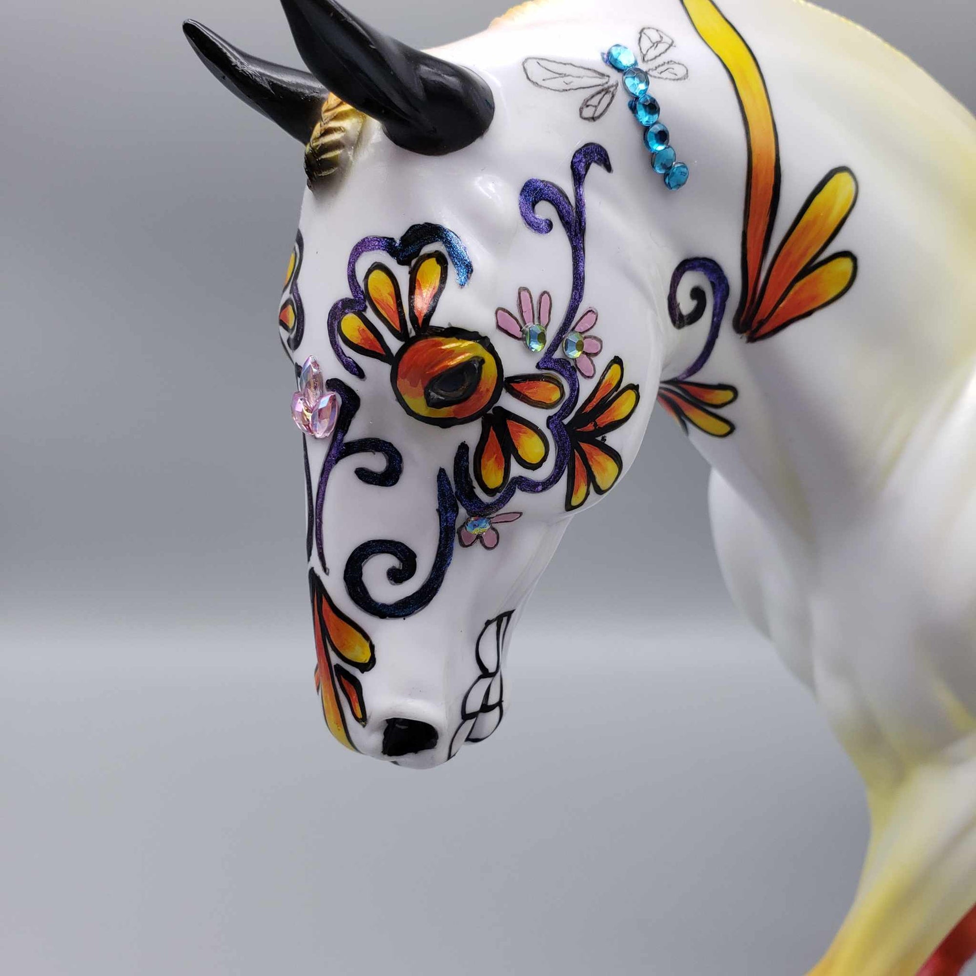 Dragonfly Dreams OOAK Sugar Skull Irish Draught By Dawn Quick Facebook Auction MM23