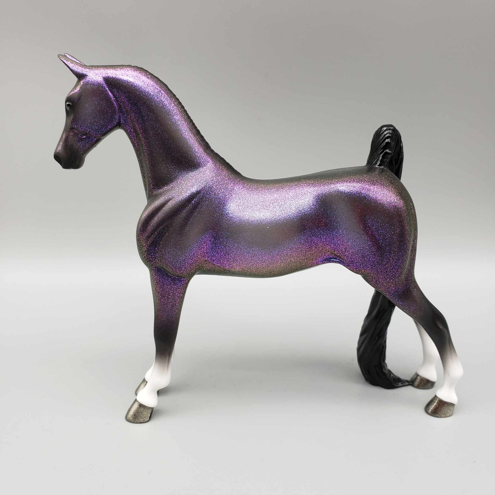 Mistress Of The Dark OOAK Halloween Deco Purple Colorshift Saddlebred Pebble By Ellen Robbins Moonlight Madness 2023 MM23