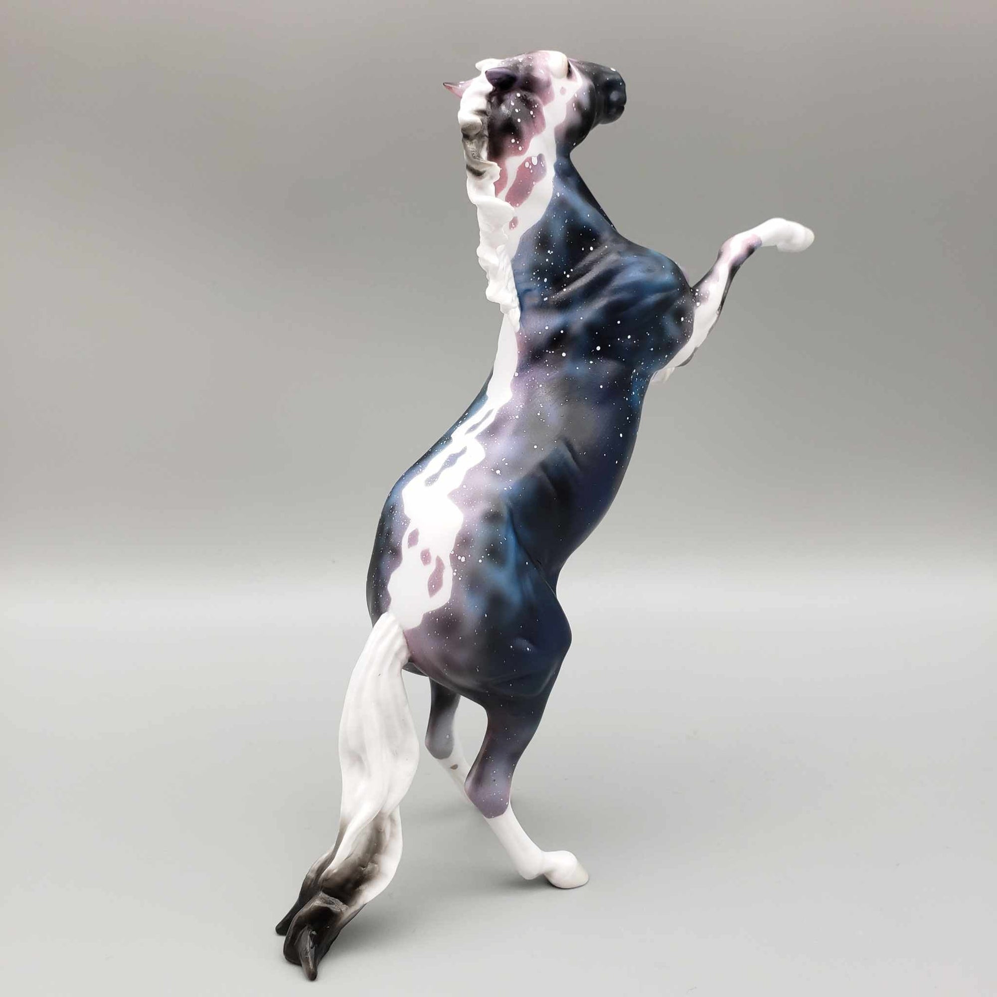 Come Sail Away OOAK Halloween Deco Galaxy Tobiano Rearing Pebble By Ellen Robbins Moonlight Madness 2023 MM23