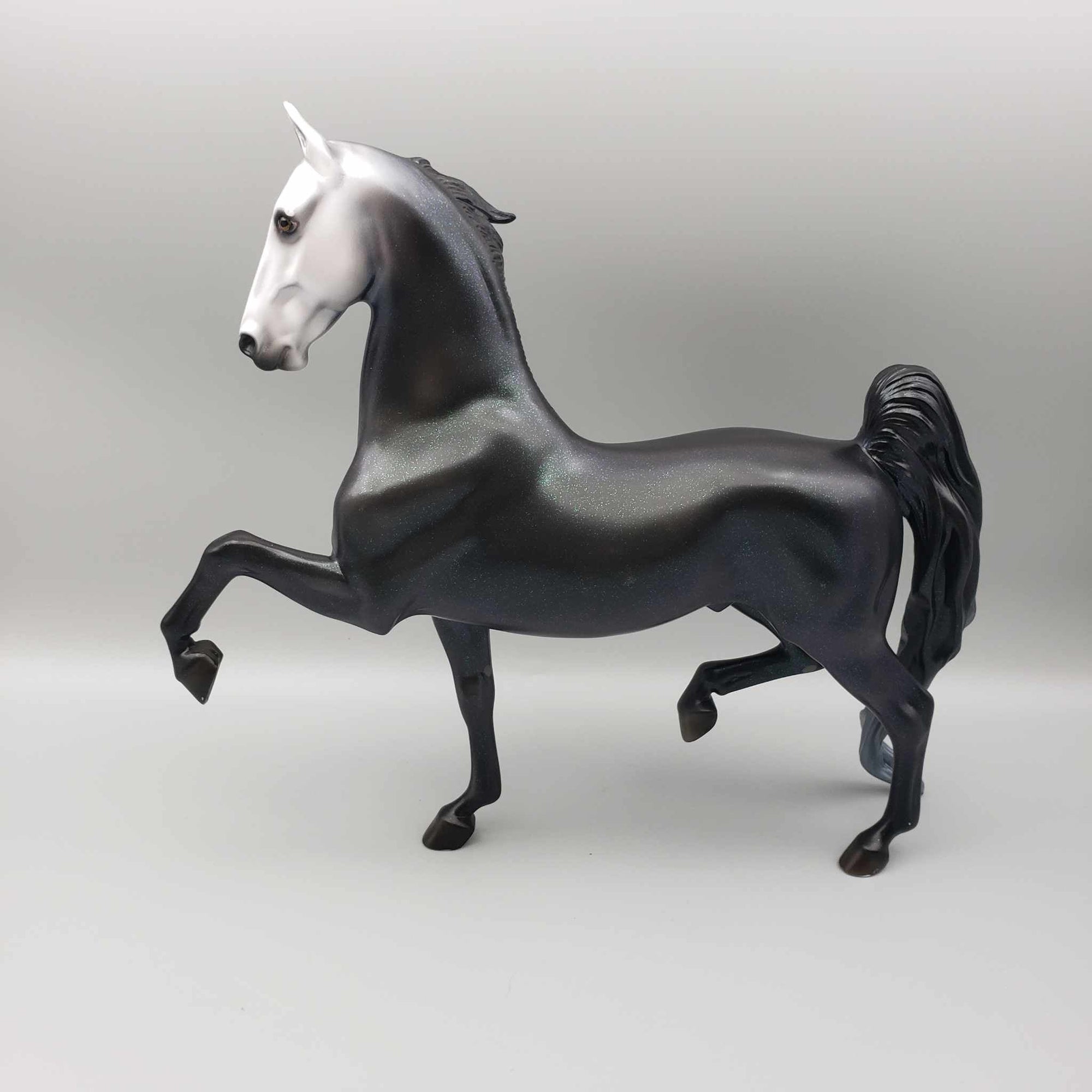 Frost OOAK Halloween Deco Black W/Green Halo Saddlebred By Ashley Palmer Moonlight Madness 2023 MM23