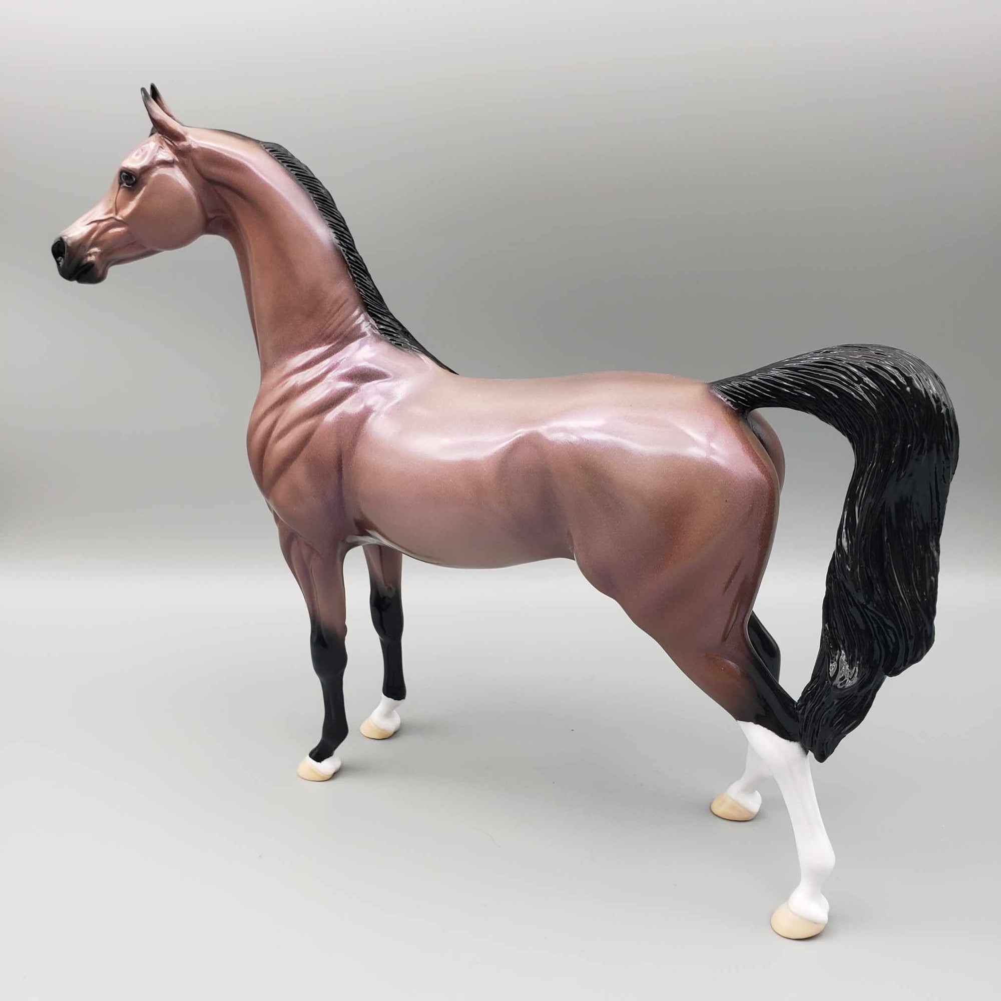 Ace Of Wands  OOAK Holographic Bay Roan Glossy Arabian By Ellen Robins Moonlight Madness 2023 MM23