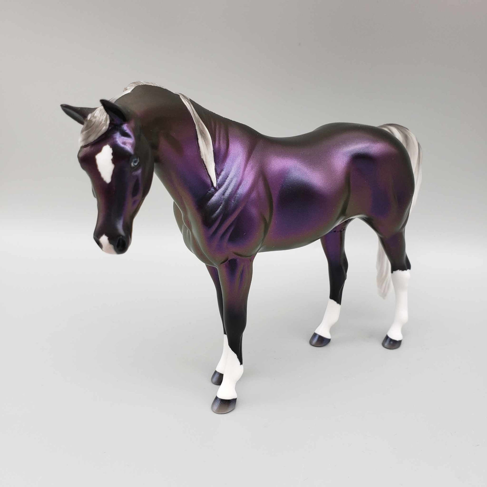 Night Blossom OOAK Halloween Deco Purple Colorshift Arabian Pebble By Ellen Robbins Moonlight Madness 2023 MM23