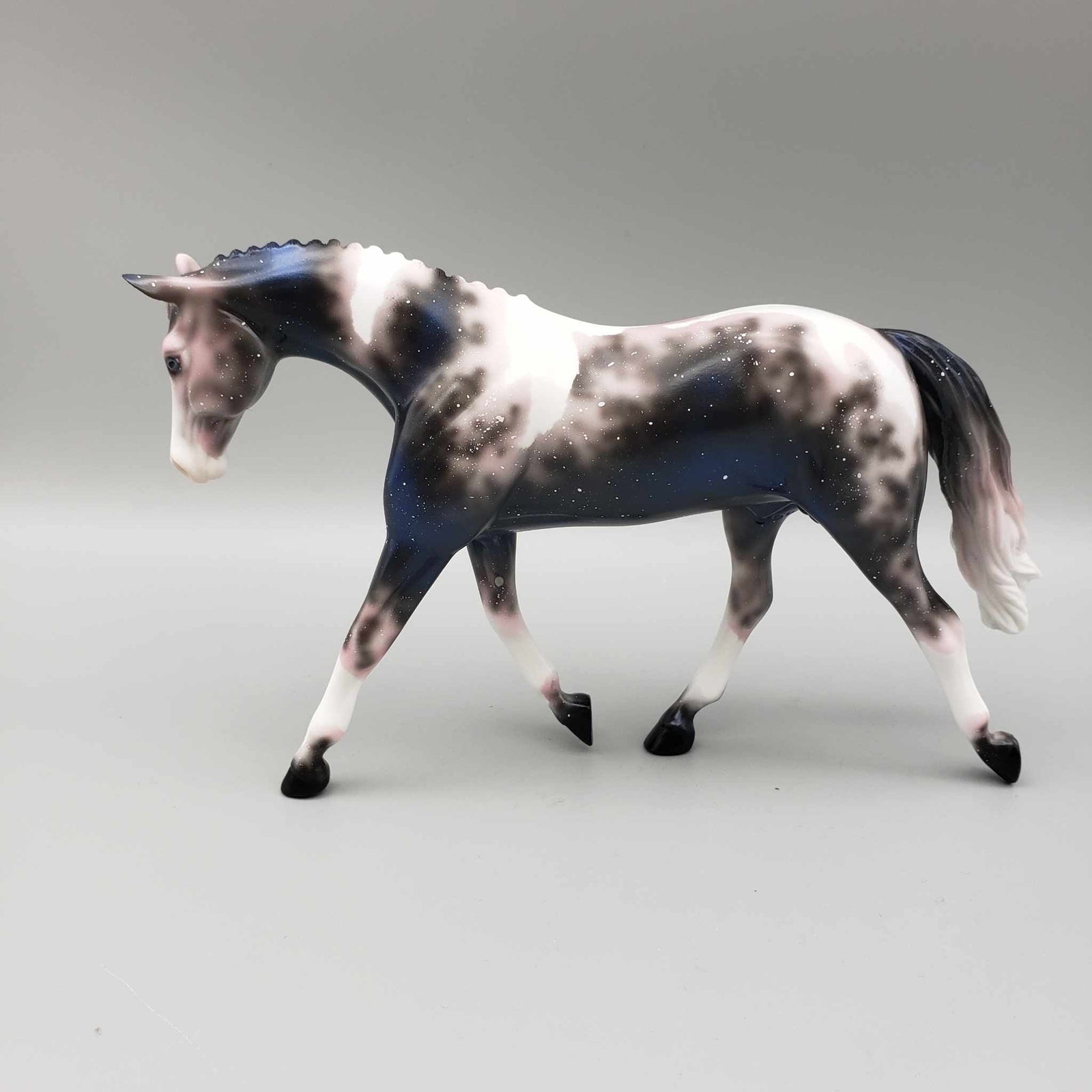 Stellar OOAK Halloween Deco Galaxy Tobiano Warmblood Pebble By Ellen Robbins Moonlight Madness 2023 MM23