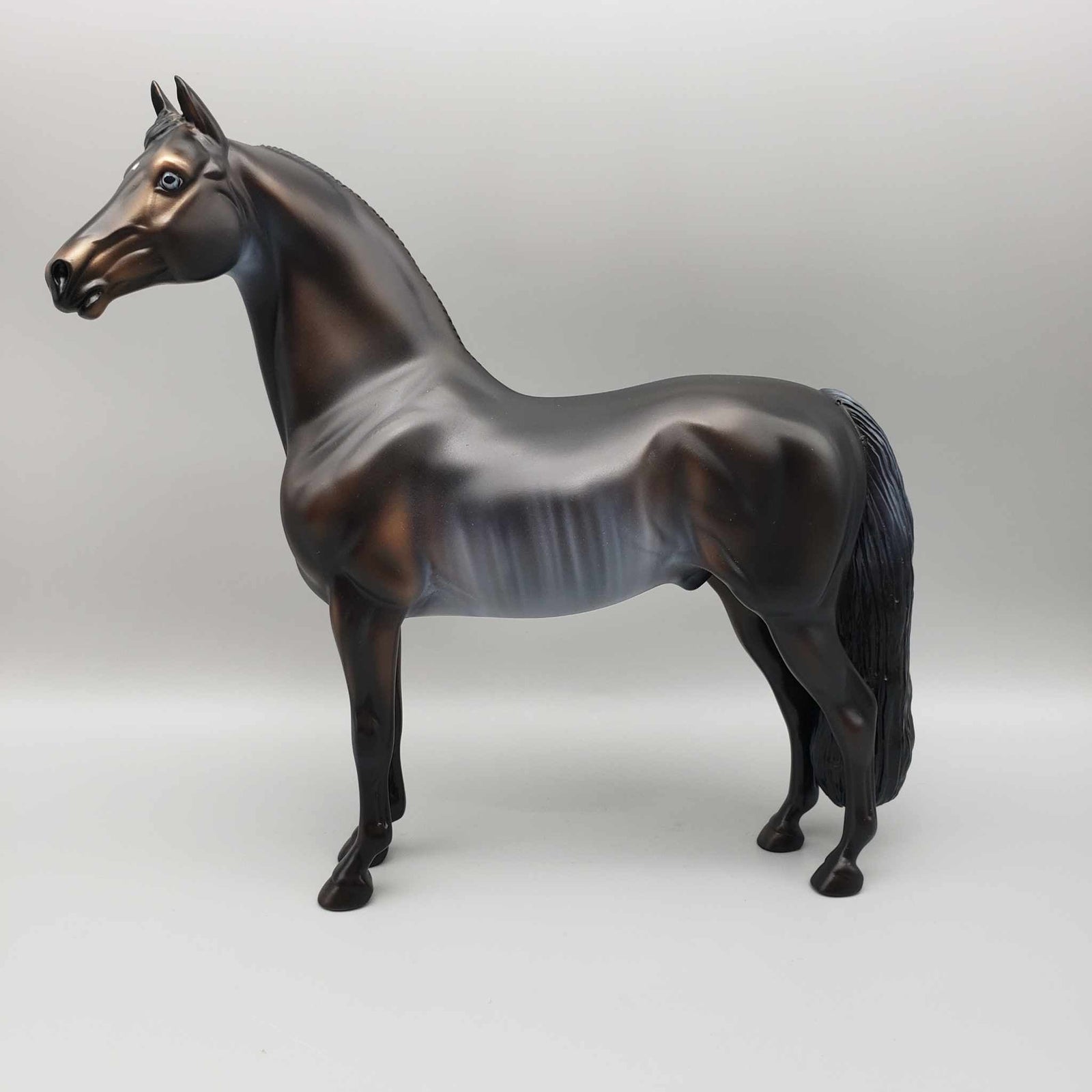 Scare Ya Later OOAK Halloween Deco Dark Bay Rabicano with Green Blacklight Morgan By Ashley Palmer Moonlight Madness 2023 MM23