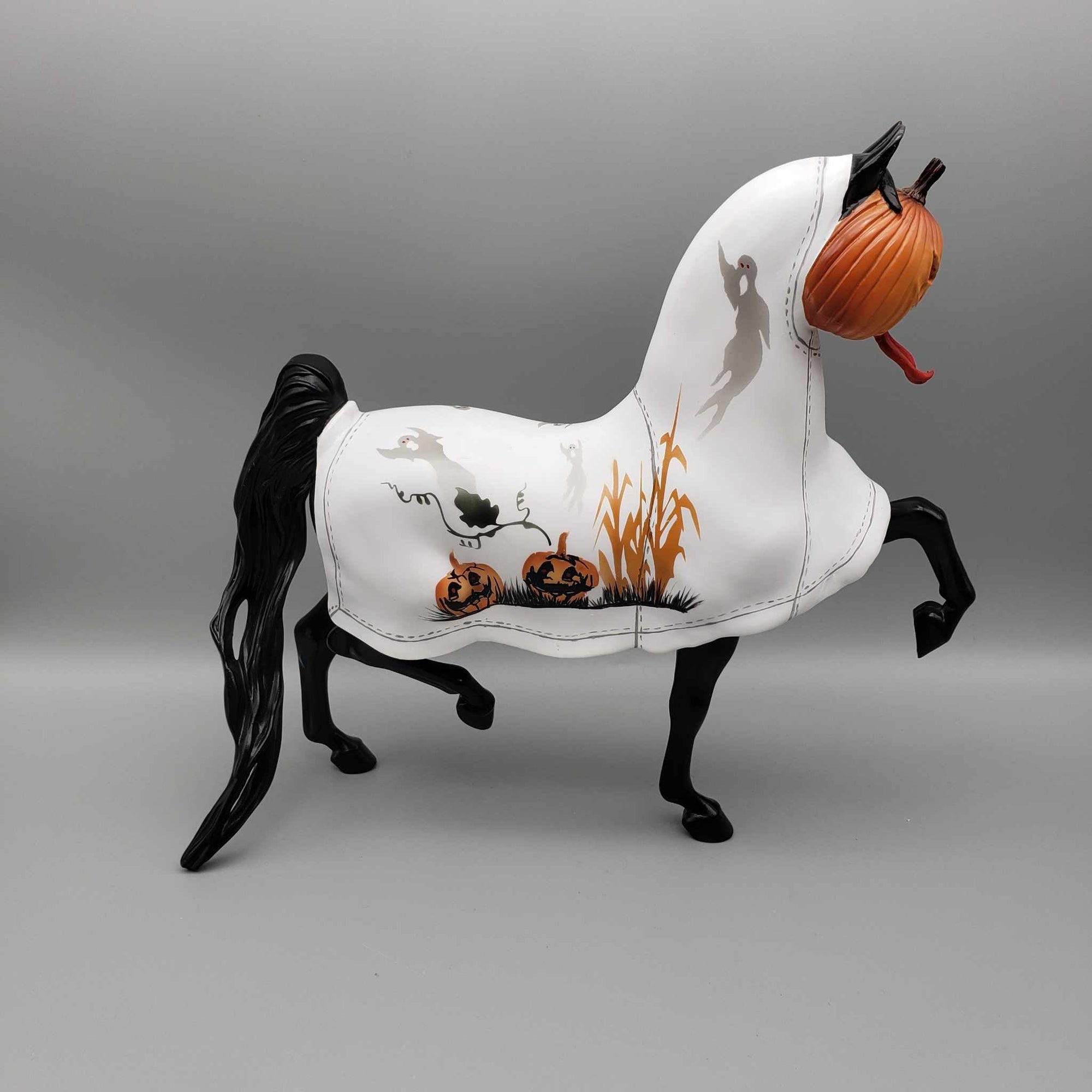 Haunted Harvest OOAK Ghost Sheet Pumpkin Masked Decorator Saddlebred By Dawn Quick BEST OFFER Moonlight Madness 2023 MM23