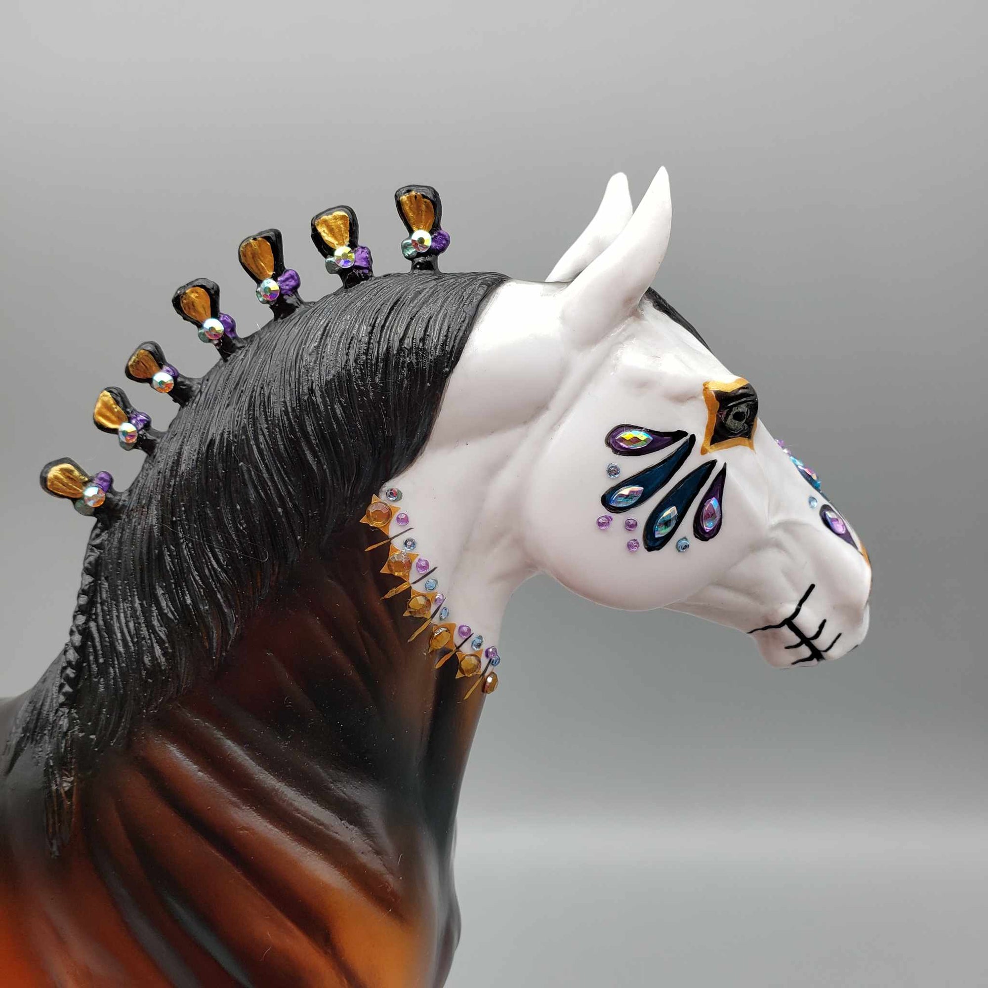 Bay of the Dead OOAK 1/2 Standing Draft Wall Decor Sugar Skull By Dawn Quick Moonlight Madness 2023 MM23