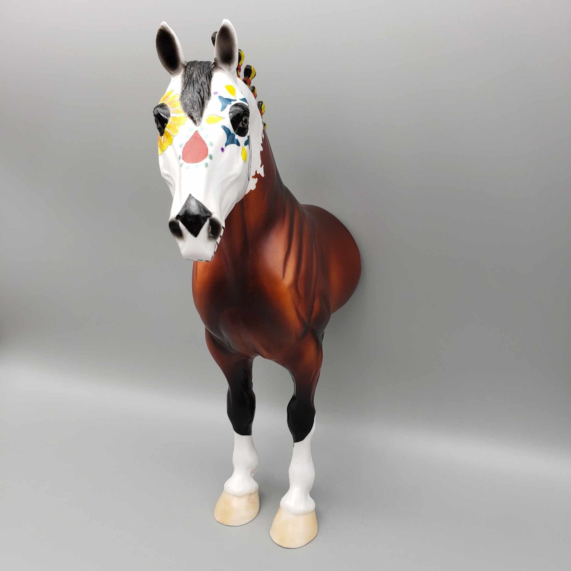 Sweet Calavera OOAK 1/2 Standing Draft Wall Decor Sugar Skull By Dawn Quick Moonlight Madness 2023 MM23