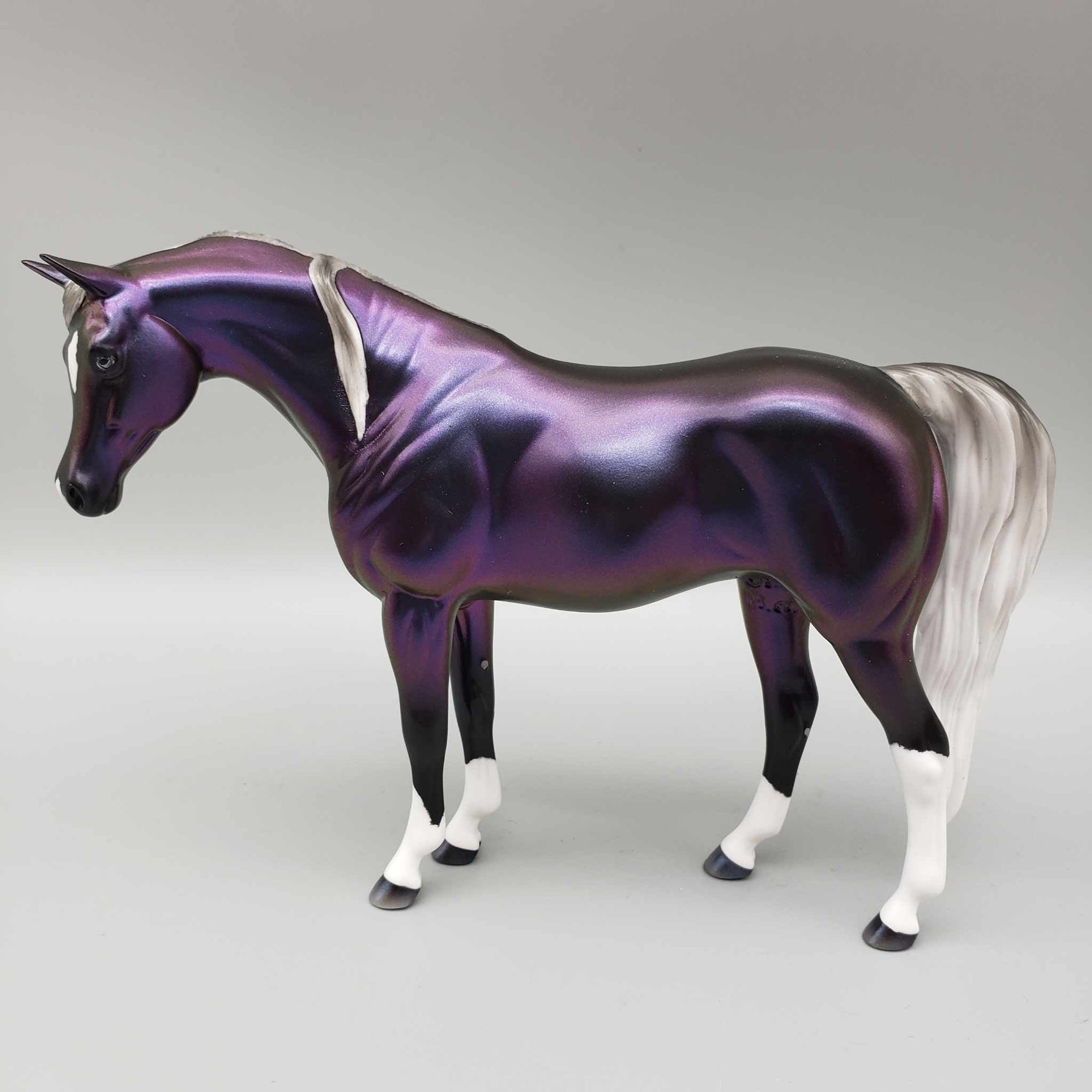 Night Blossom OOAK Halloween Deco Purple Colorshift Arabian Pebble By Ellen Robbins Moonlight Madness 2023 MM23