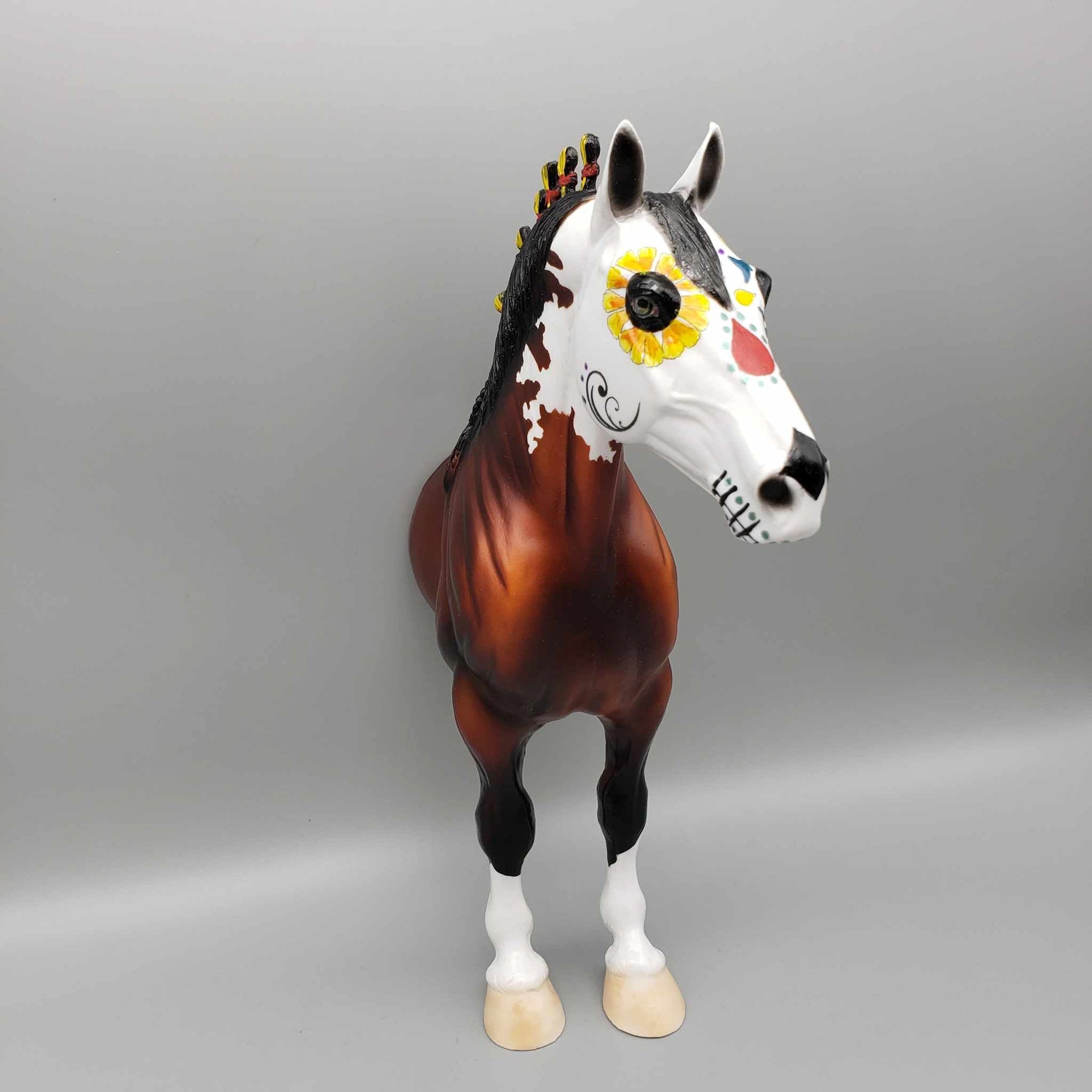 Sweet Calavera OOAK 1/2 Standing Draft Wall Decor Sugar Skull By Dawn Quick Moonlight Madness 2023 MM23