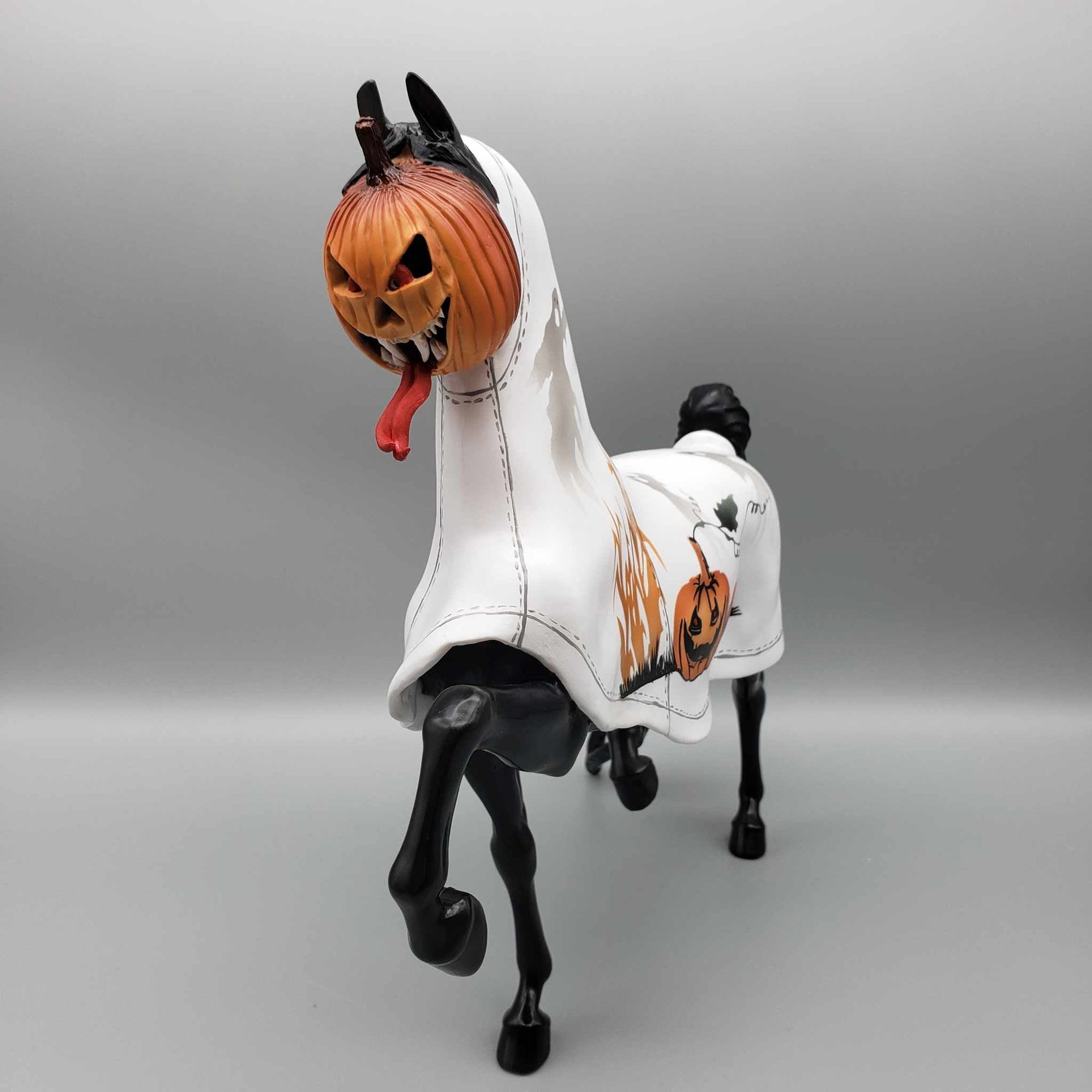 Haunted Harvest OOAK Ghost Sheet Pumpkin Masked Decorator Saddlebred By Dawn Quick BEST OFFER Moonlight Madness 2023 MM23