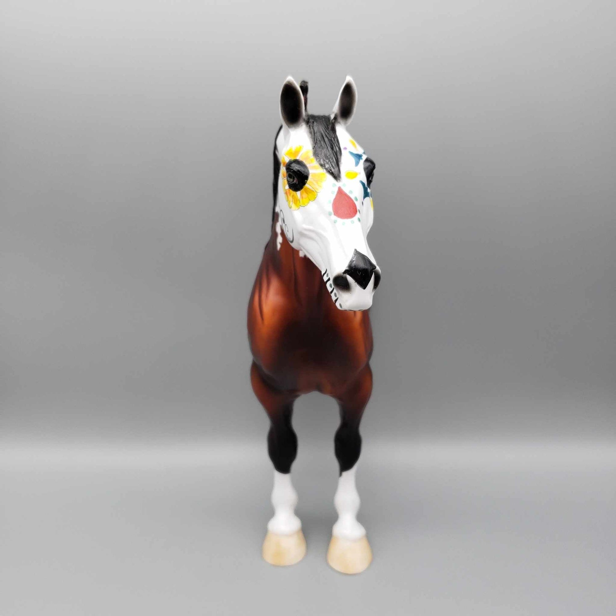 Sweet Calavera OOAK 1/2 Standing Draft Wall Decor Sugar Skull By Dawn Quick Moonlight Madness 2023 MM23