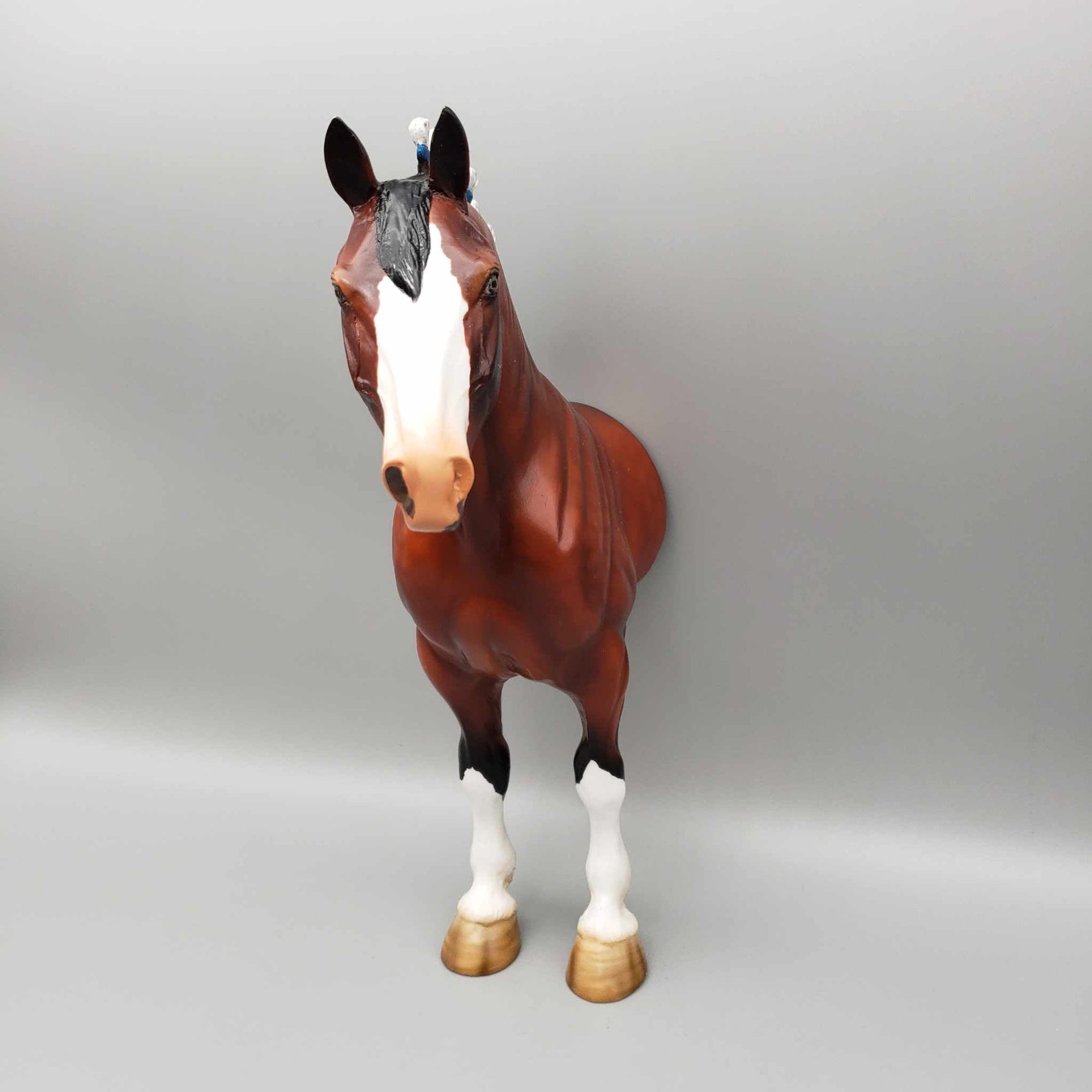 Theodore OOAK Bay Roan 1/2 Standing Draft Wall Decor By Angela Marleau Moonlight Madness 2023 MM23