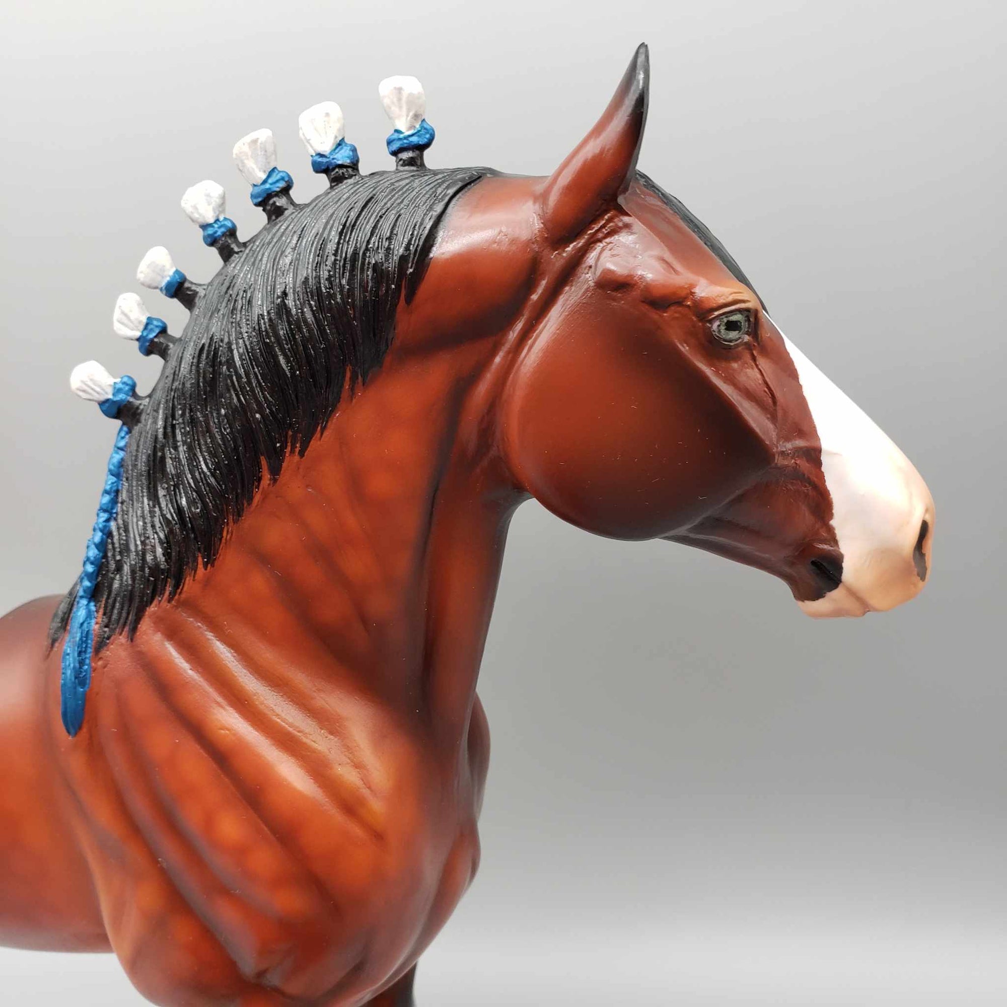 Theodore OOAK Bay Roan 1/2 Standing Draft Wall Decor By Angela Marleau Moonlight Madness 2023 MM23