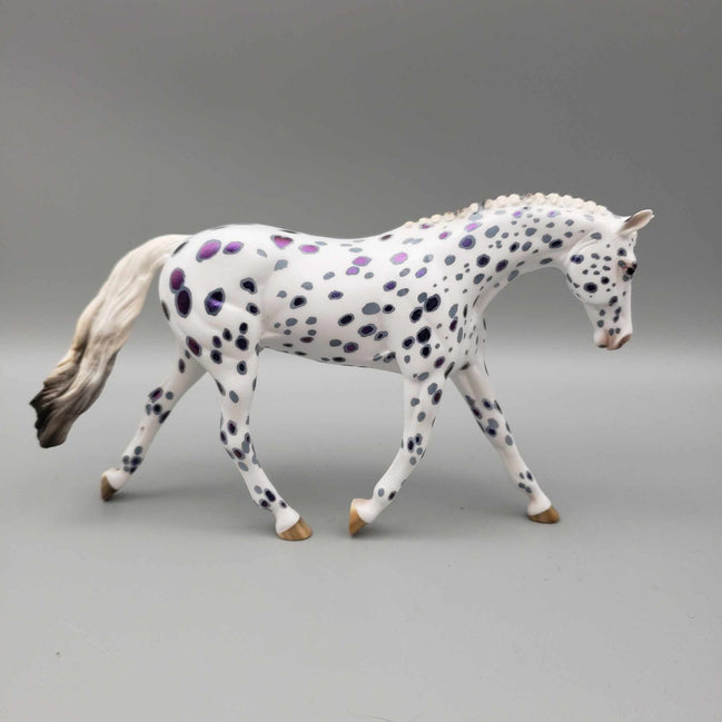 Everything Fright OOAK Halloween Deco Purple/ Bluregreen-Colorshift Leopard Appaloosa Warmblood Pebble By Ellen Robbins Moonlight Madness 2023 MM23