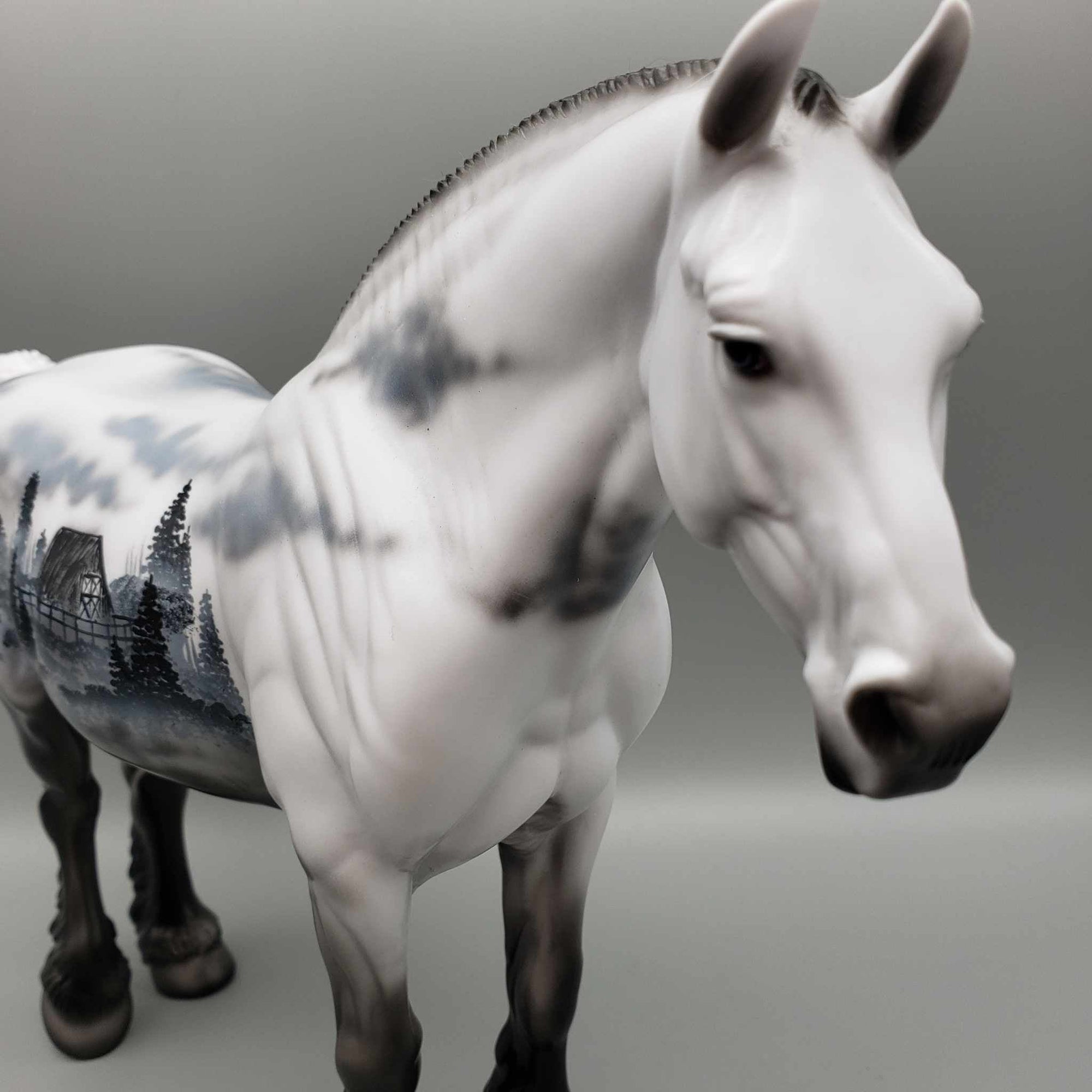 Charnel Lane OOAK Decorator Cabin in the Lane Scene Heavy Draft Mare By Dawn Quick BEST OFFER Moonlight Madness 2023 MM23