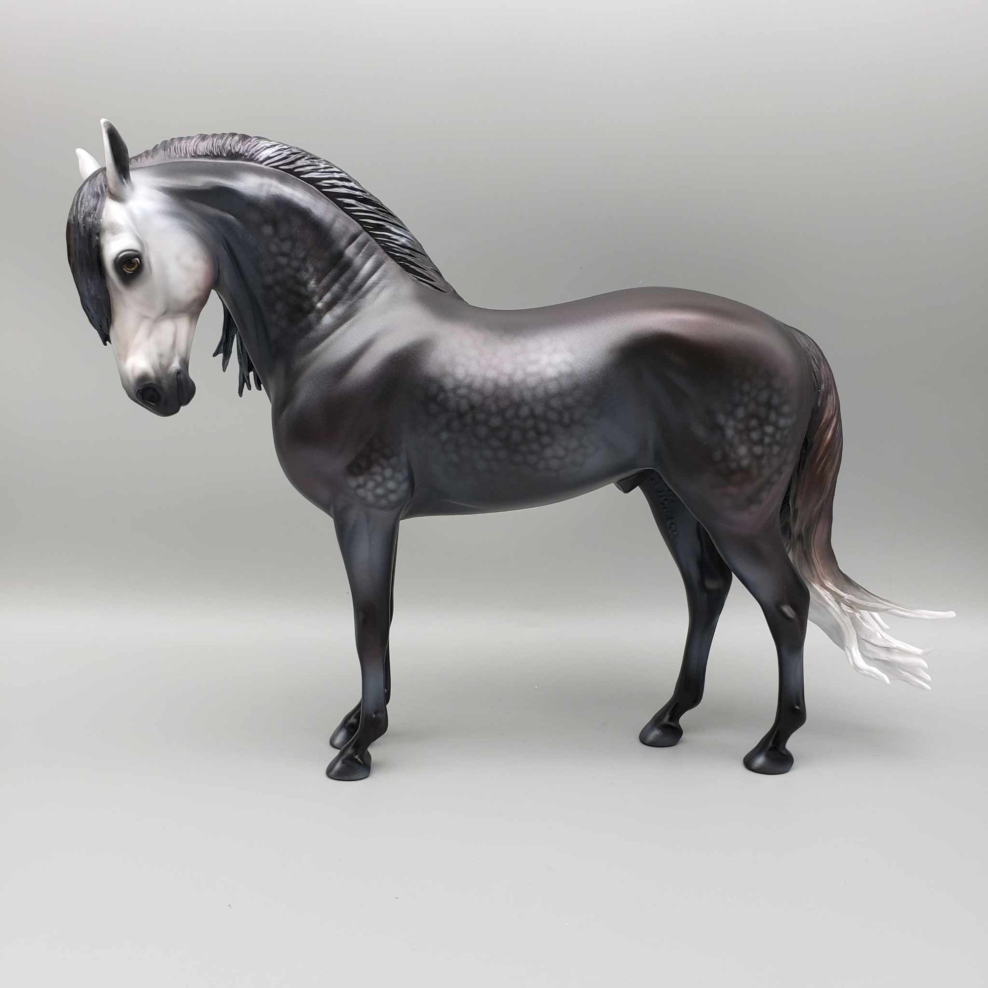 Luna del Cazardor OOAK Dappled Black Going Grey Andalusian By Carrie Keller BEST OFFER Moonlight Madness 2023 MM23