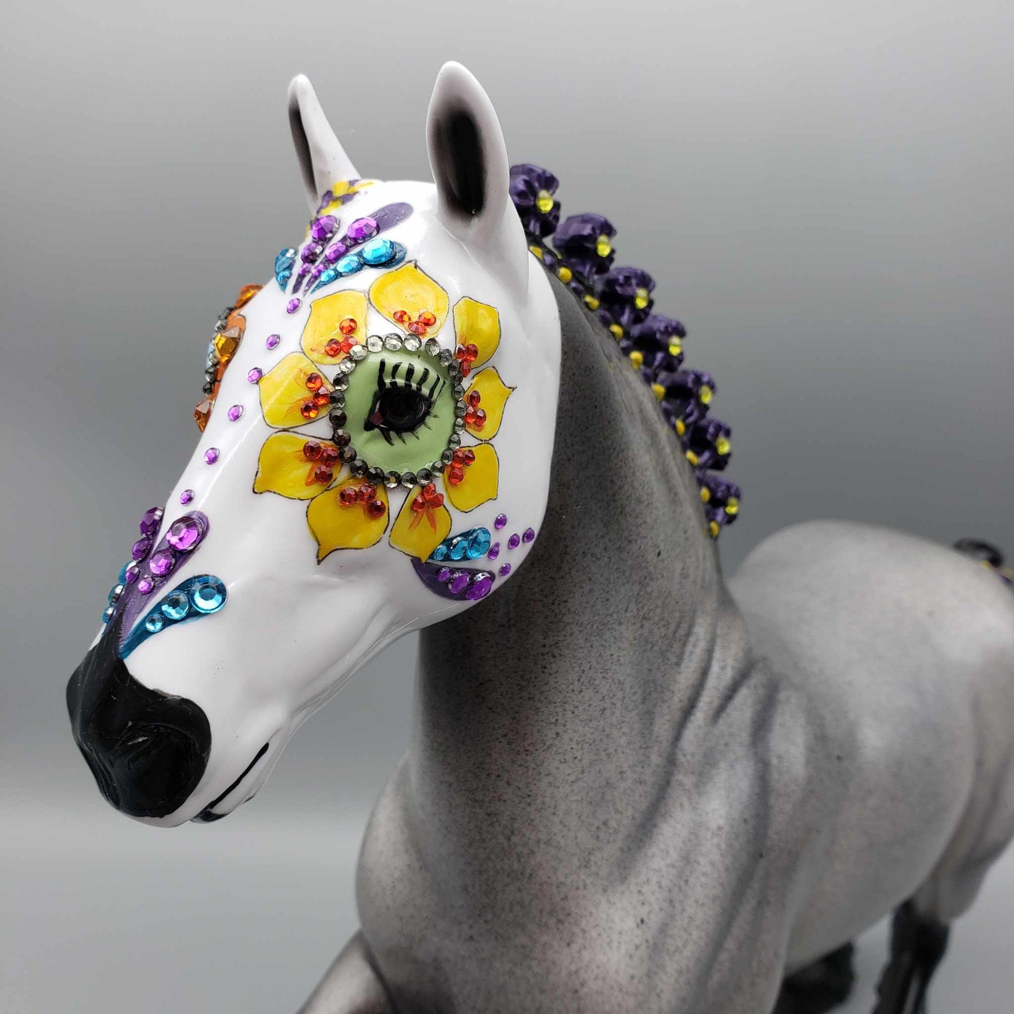 Wisteria Whispers OOAK Sugar Skull Trotting Draft By Dawn Quick Facebook Auction MM23