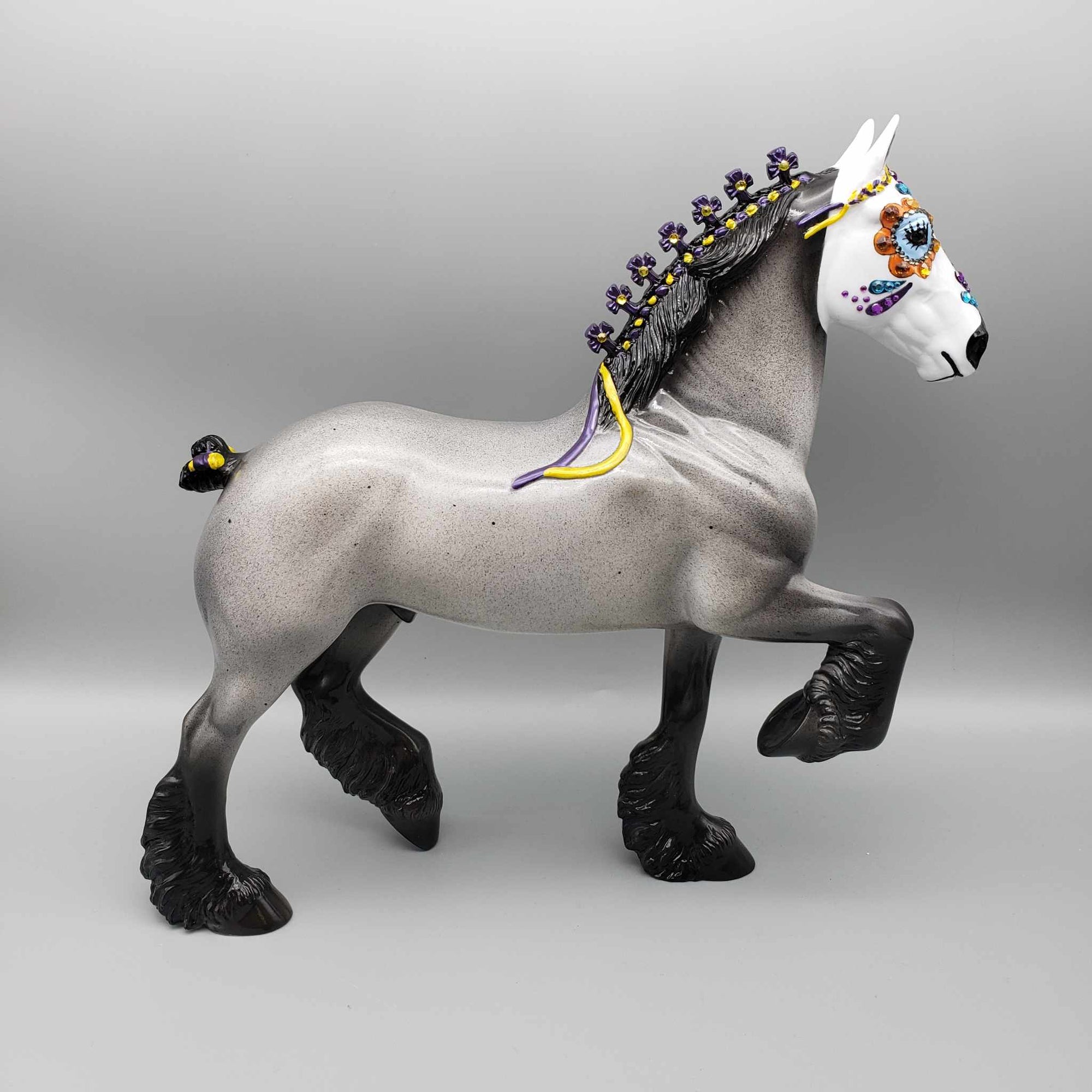 Wisteria Whispers OOAK Sugar Skull Trotting Draft By Dawn Quick Facebook Auction MM23