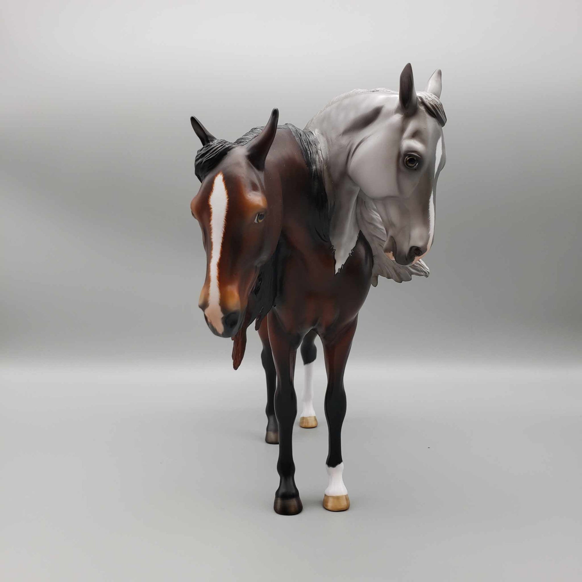 What In Tarnation OOAK Two Headed Bay and Grey Andalusian By Angela Marleau BEST OFFER Moonlight Madness 2023 MM23