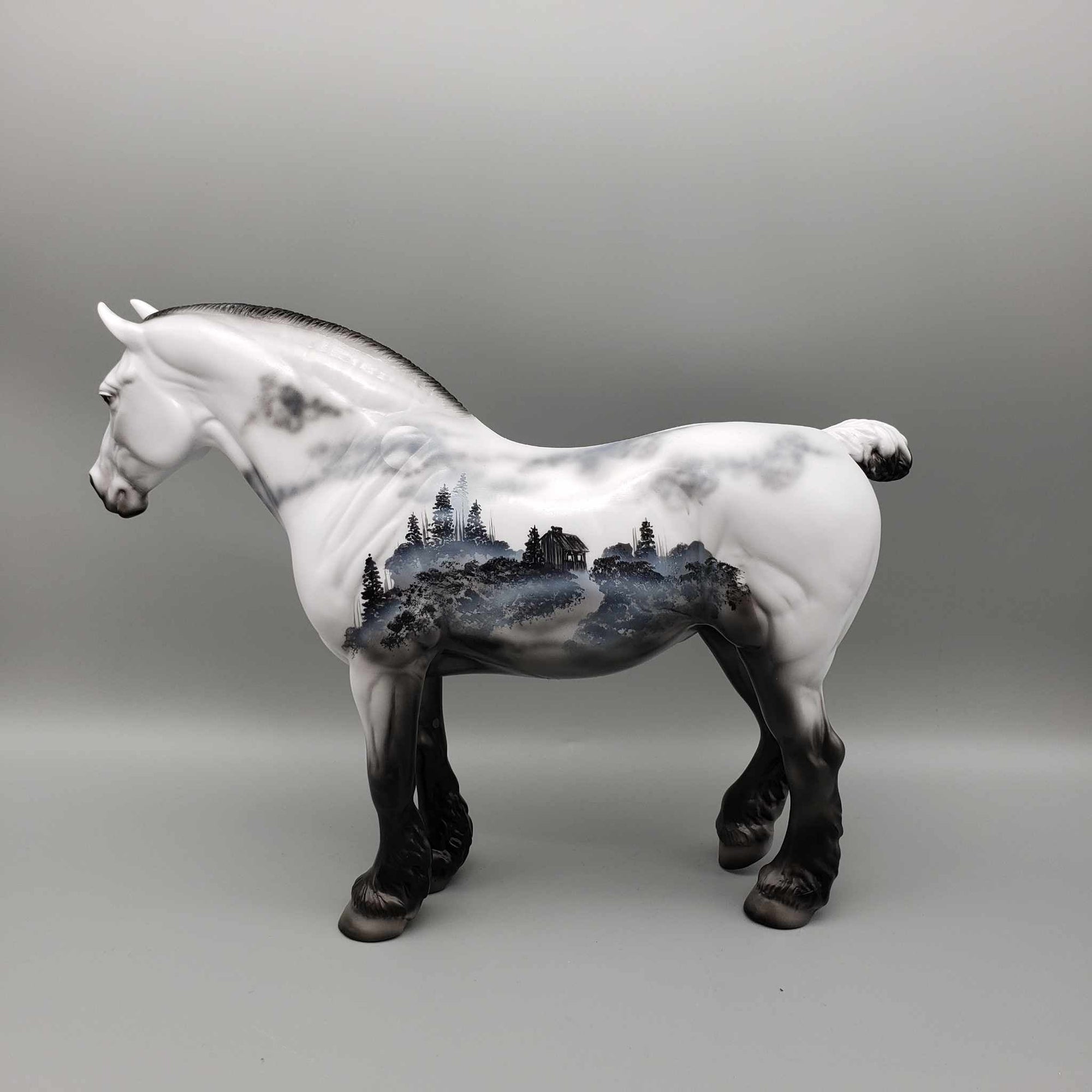 Charnel Lane OOAK Decorator Cabin in the Lane Scene Heavy Draft Mare By Dawn Quick BEST OFFER Moonlight Madness 2023 MM23