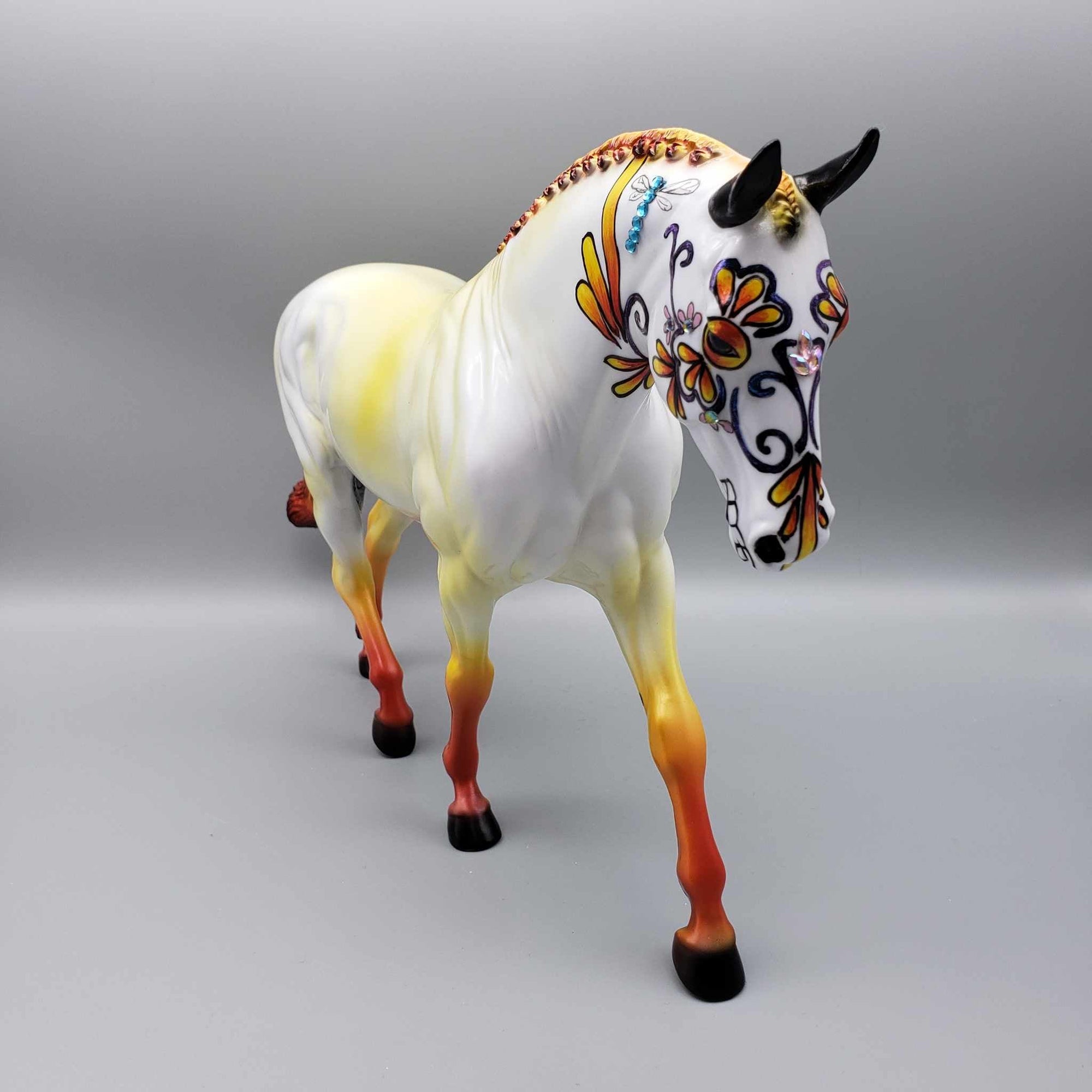 Dragonfly Dreams OOAK Sugar Skull Irish Draught By Dawn Quick Facebook Auction MM23