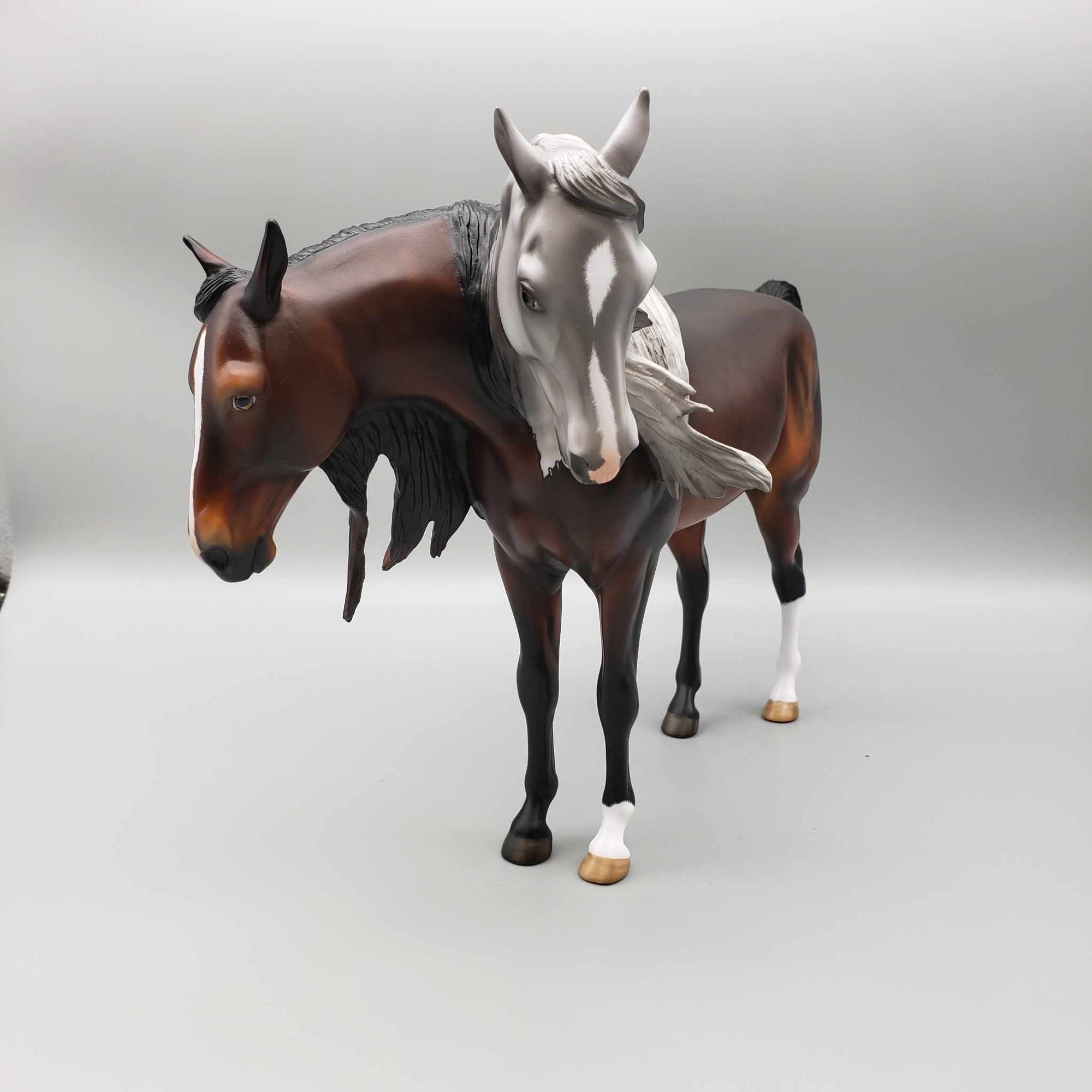 What In Tarnation OOAK Two Headed Bay and Grey Andalusian By Angela Marleau BEST OFFER Moonlight Madness 2023 MM23