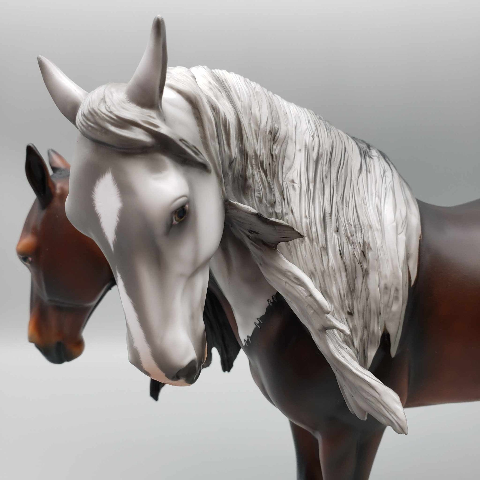 What In Tarnation OOAK Two Headed Bay and Grey Andalusian By Angela Marleau BEST OFFER Moonlight Madness 2023 MM23