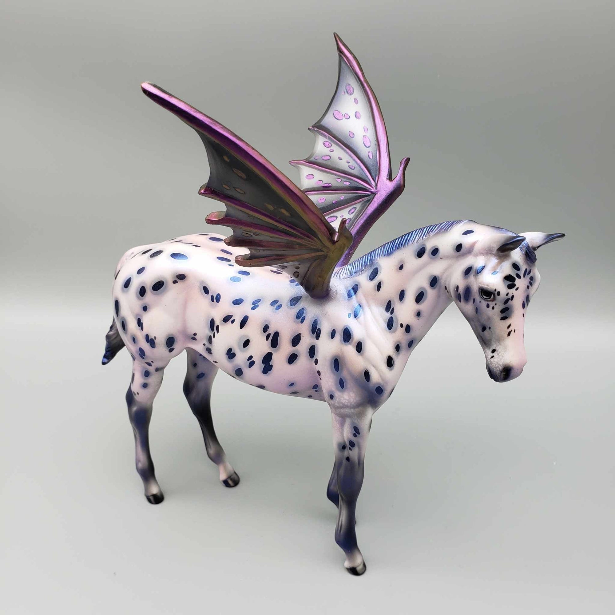 Crazy A-Bat You OOAK Purple Appaloosa Bat Wing Weanling By Julie Keim BEST OFFER Moonlight Madness 2023 MM23