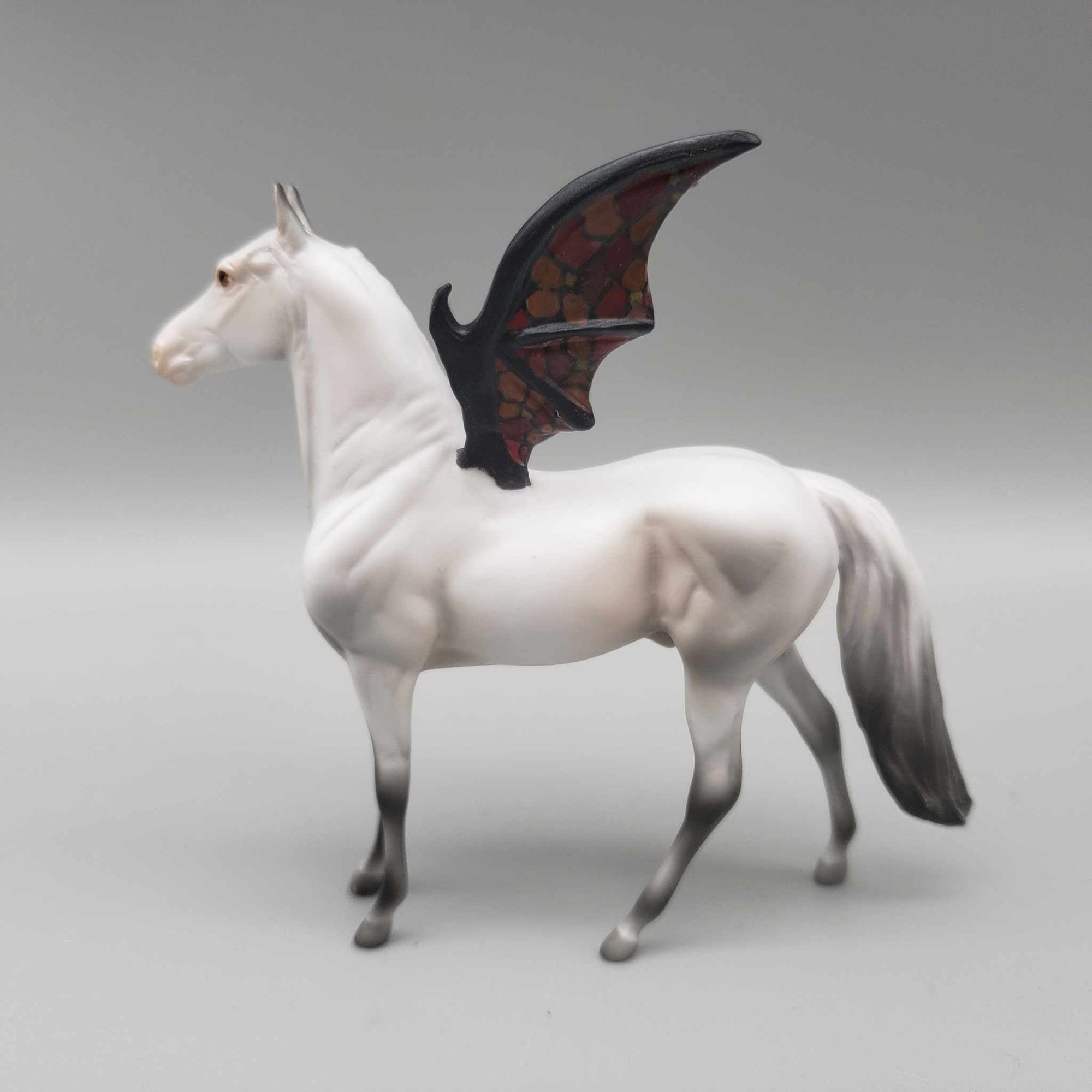 Belfry OOAK Deco Gray w/ Stainglass Design Batwing Morgan Chip By Jess Hamill Moonlight Madness 2023 MM23