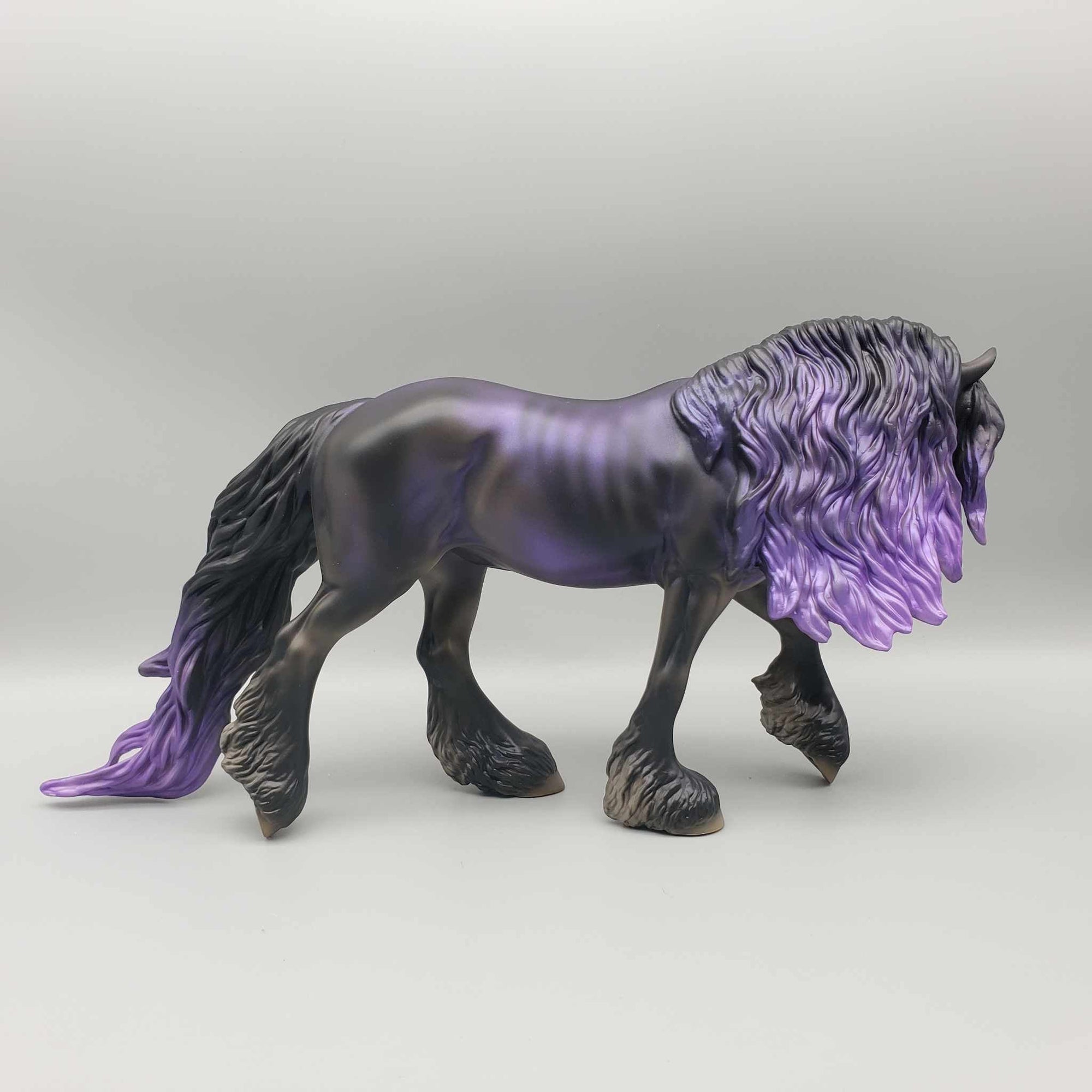 Warlock OOAK Purple and Black Skelton Grulla Irish Cob By Jess Hamill Moonlight Madness 2023 MM23