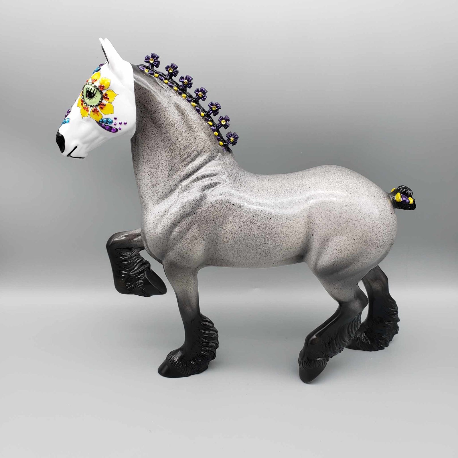 Wisteria Whispers OOAK Sugar Skull Trotting Draft By Dawn Quick Facebook Auction MM23