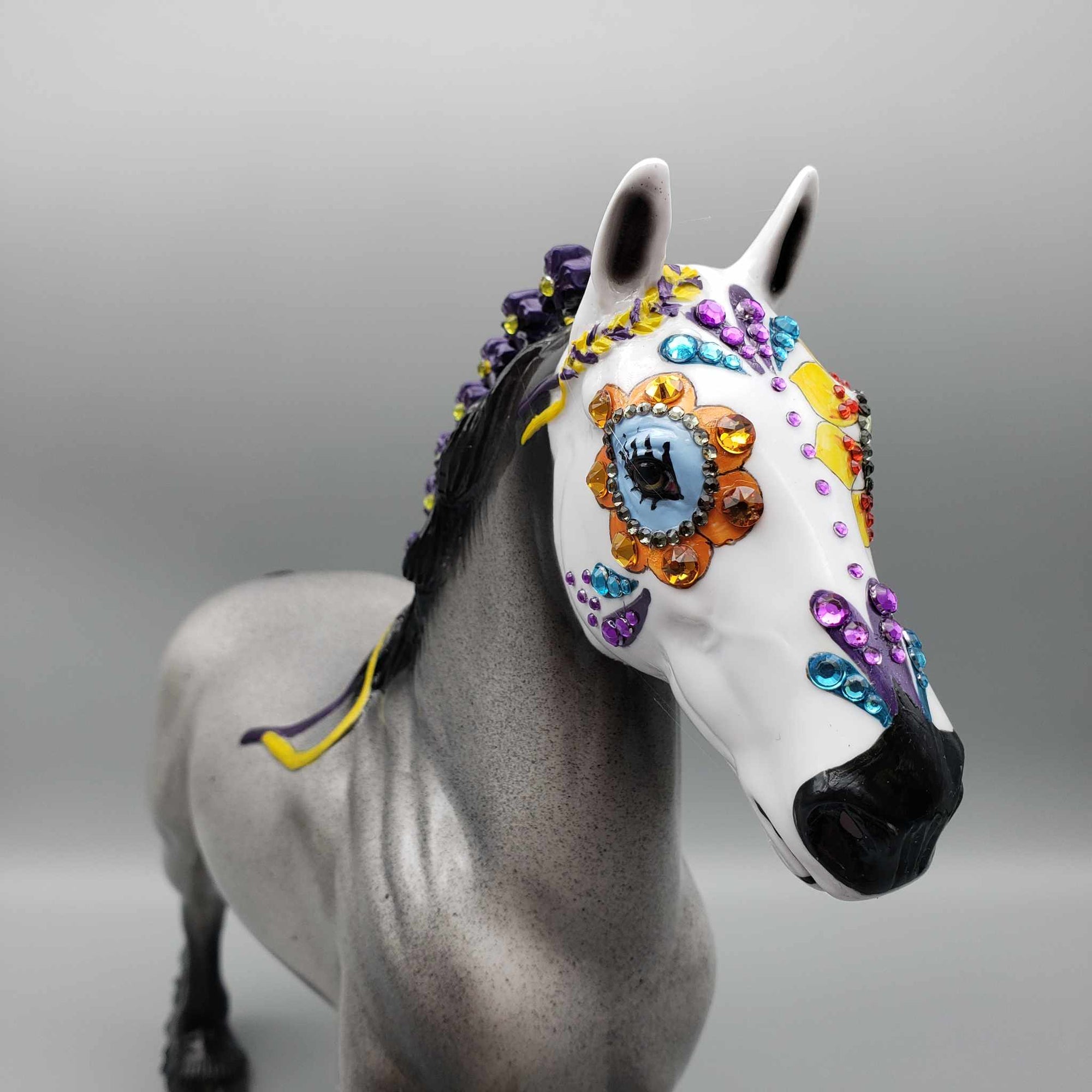 Wisteria Whispers OOAK Sugar Skull Trotting Draft By Dawn Quick Facebook Auction MM23