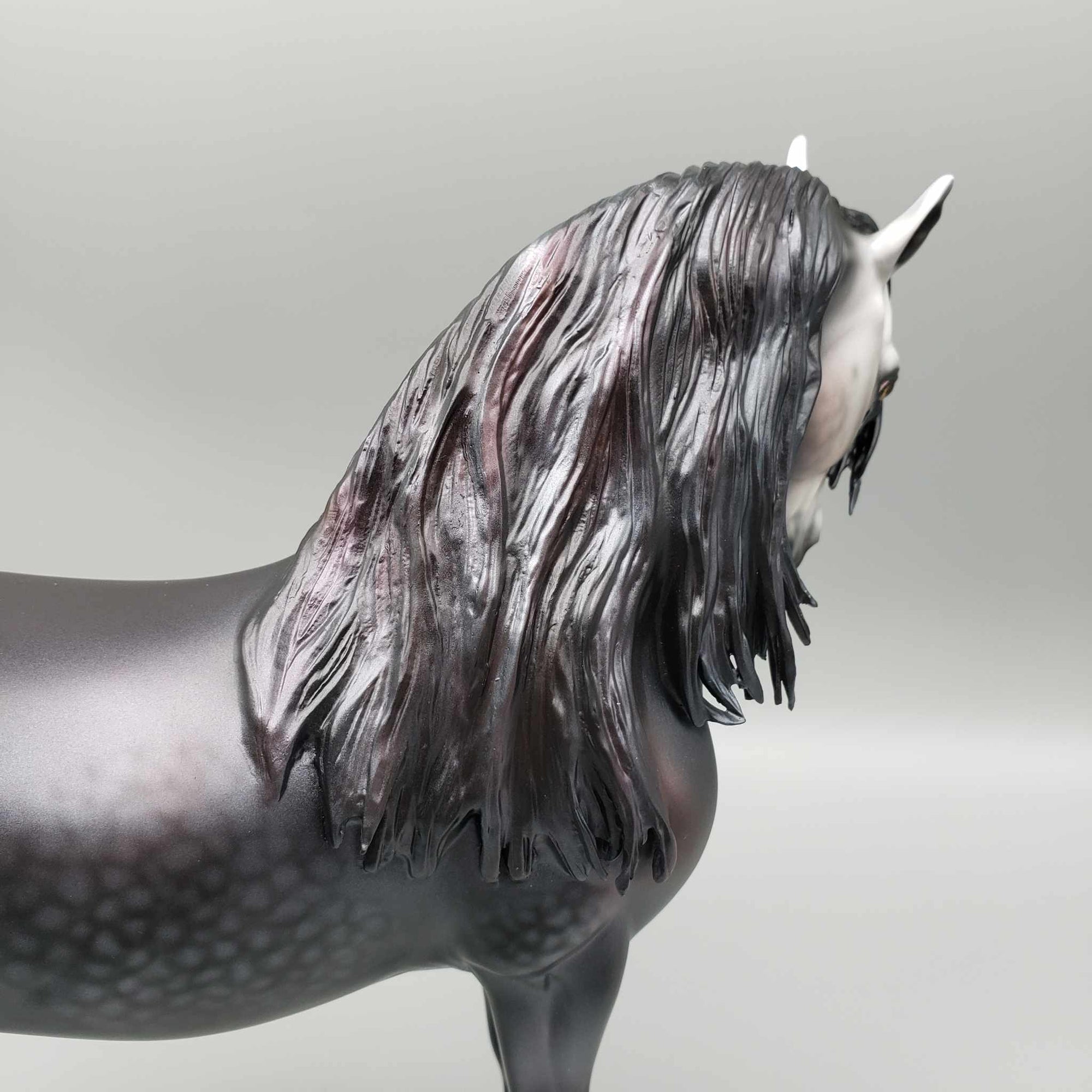 Luna del Cazardor OOAK Dappled Black Going Grey Andalusian By Carrie Keller BEST OFFER Moonlight Madness 2023 MM23