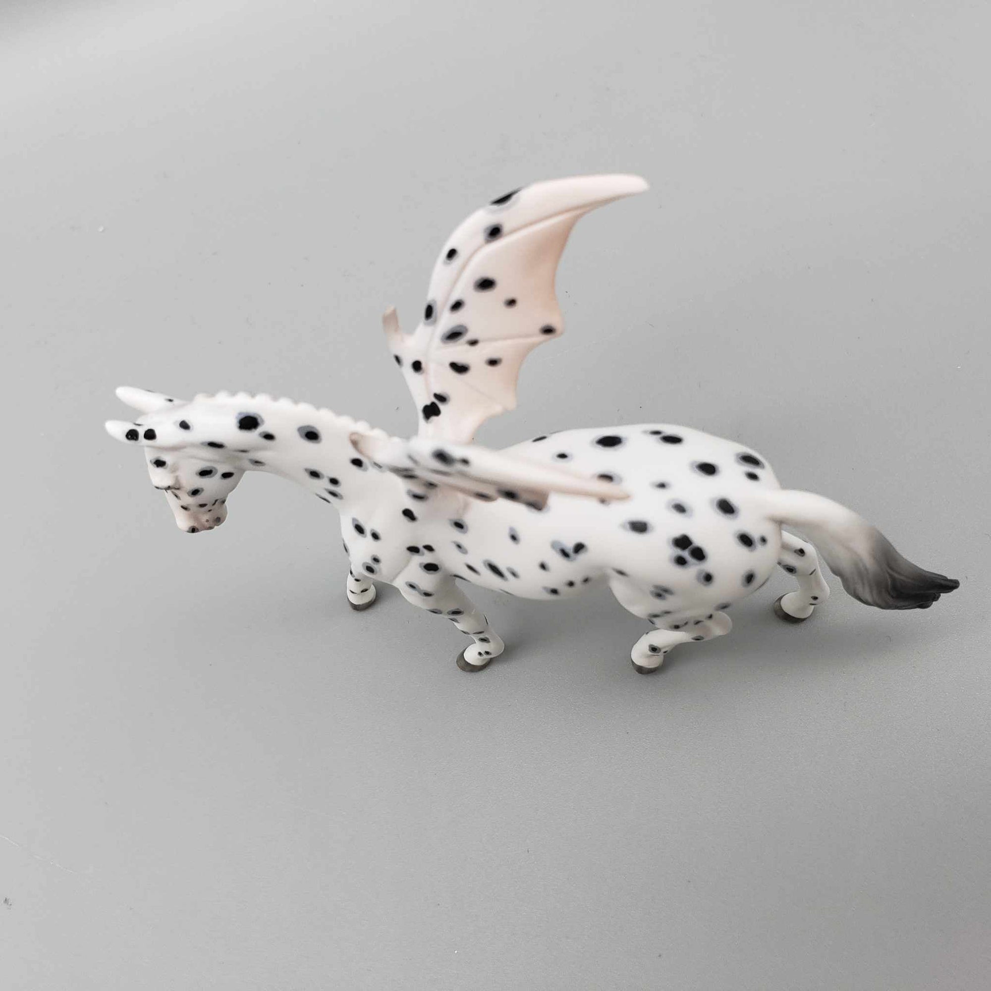 Soot Sprite OOAK Deco Black Leopard Appaloosa Blacklight Reactive Batwing Warmblood Chip By Ellen Robbins FALL FACEBOOK AUCTIONS