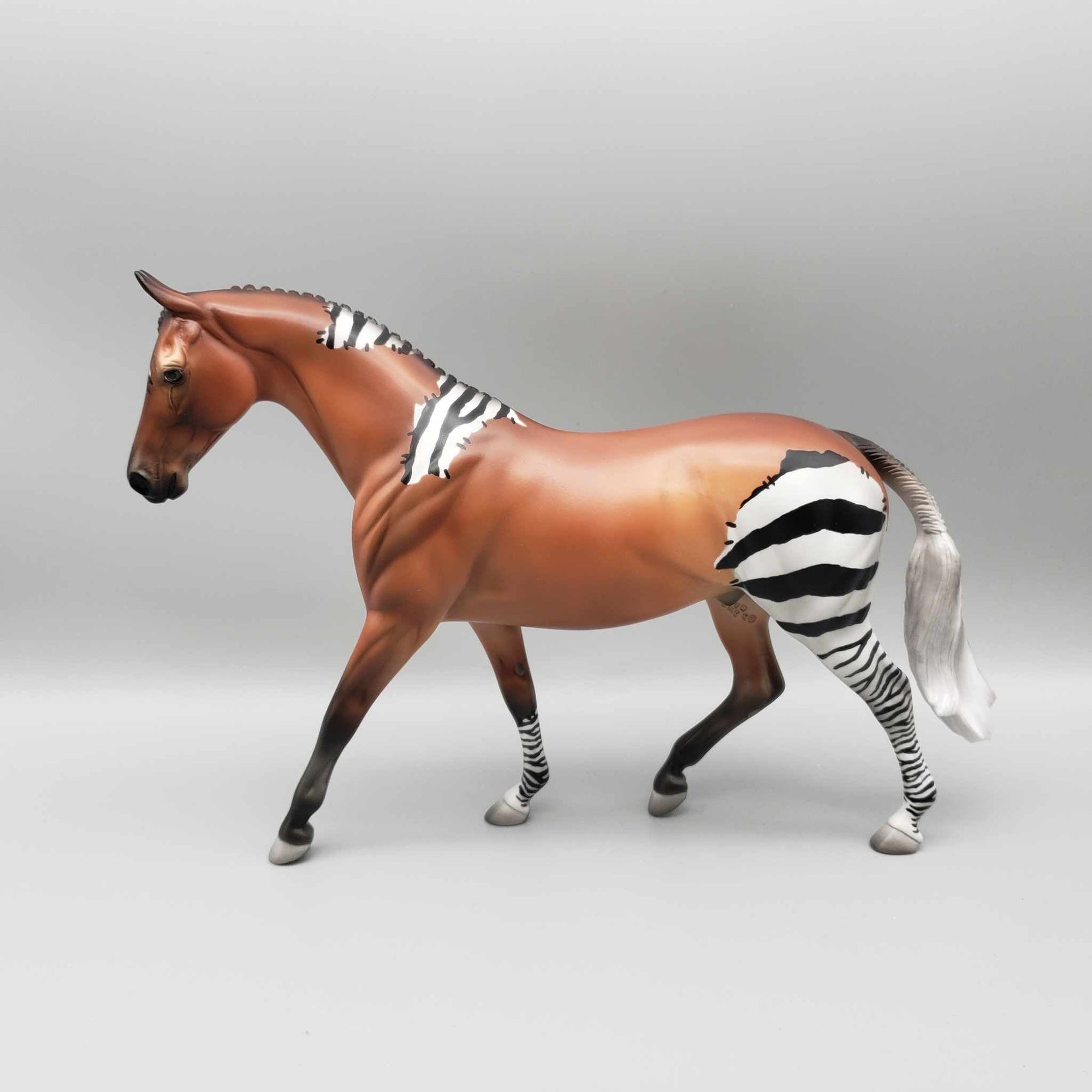 Hip Replacement OOAK Zebra Bay Pony Frankenstein Design By Jess Hamill Moonlight Madness 2023 MM23