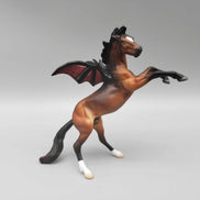 Jersey OOAK Deco Bay w/ Star & Leg Markings Batwing Rearing Chip By Angela Marleau Moonlight Madness 2023 MM23