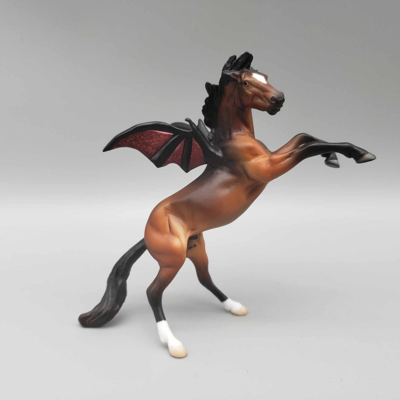 Jersey OOAK Deco Bay w/ Star & Leg Markings Batwing Rearing Chip By Angela Marleau Moonlight Madness 2023 MM23