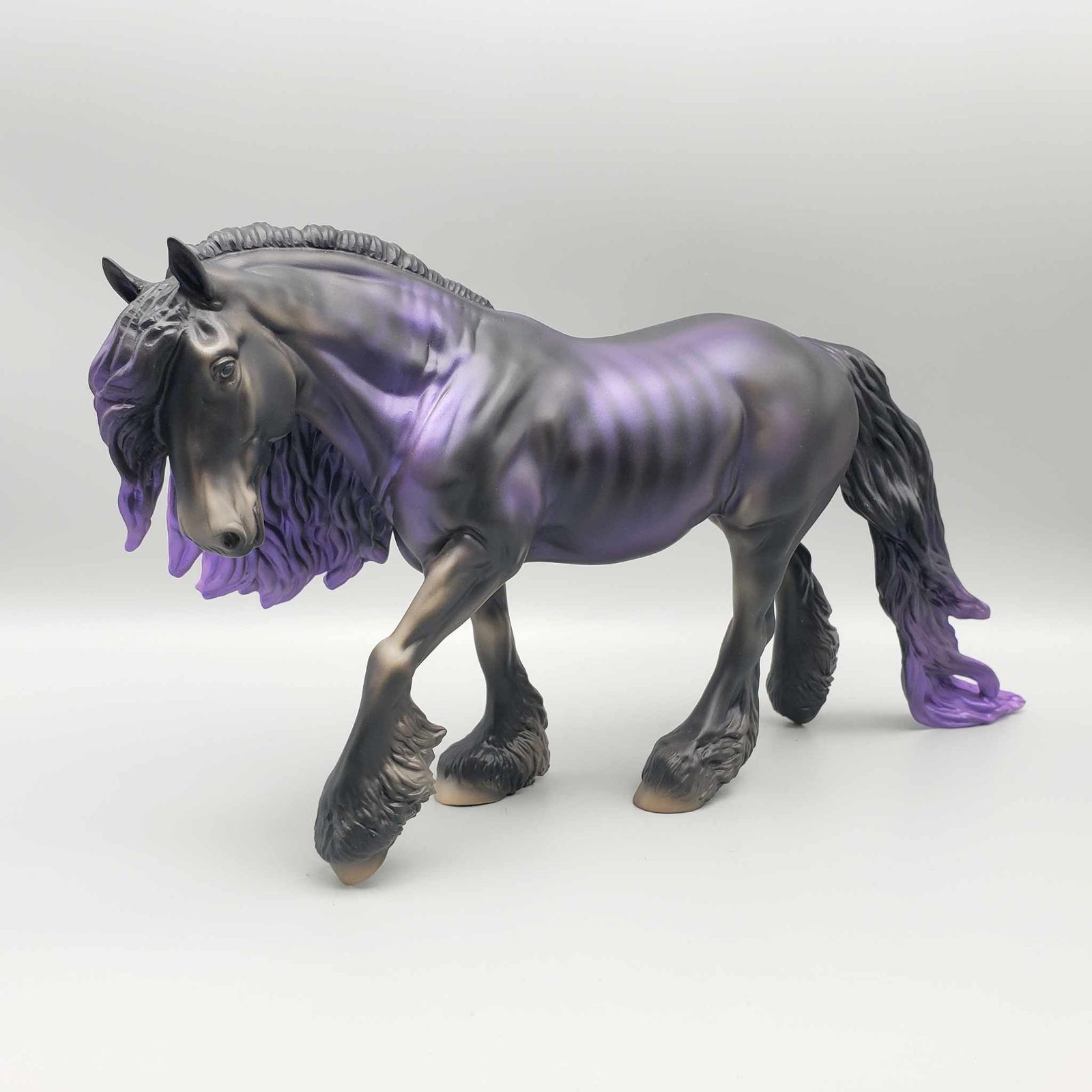 Warlock OOAK Purple and Black Skelton Grulla Irish Cob By Jess Hamill Moonlight Madness 2023 MM23