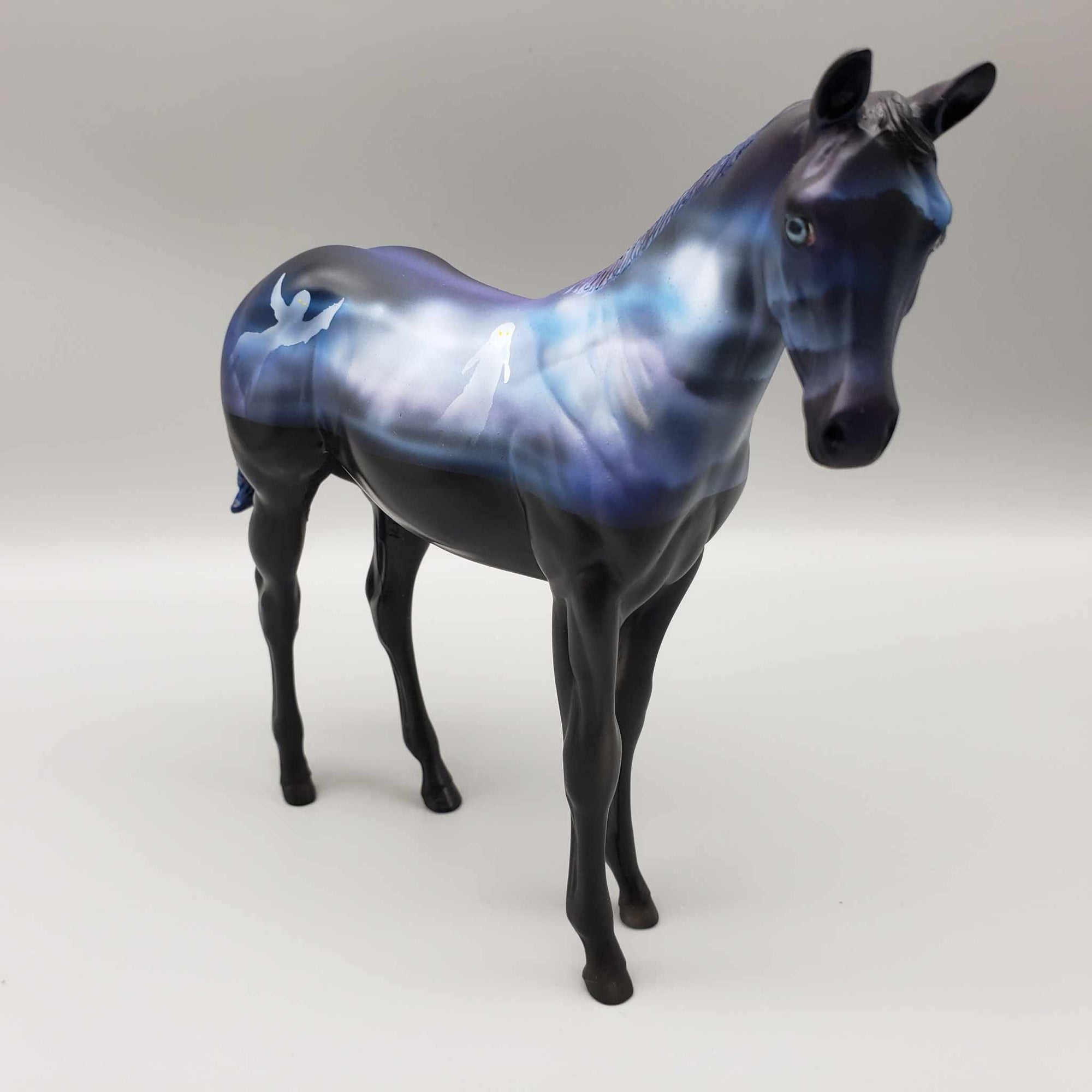 Jeepers Creepers OOAK Deco Blue Sky w/ Ghosts Weanling  By Dawn Quick Moonlight Madness 2023 MM23