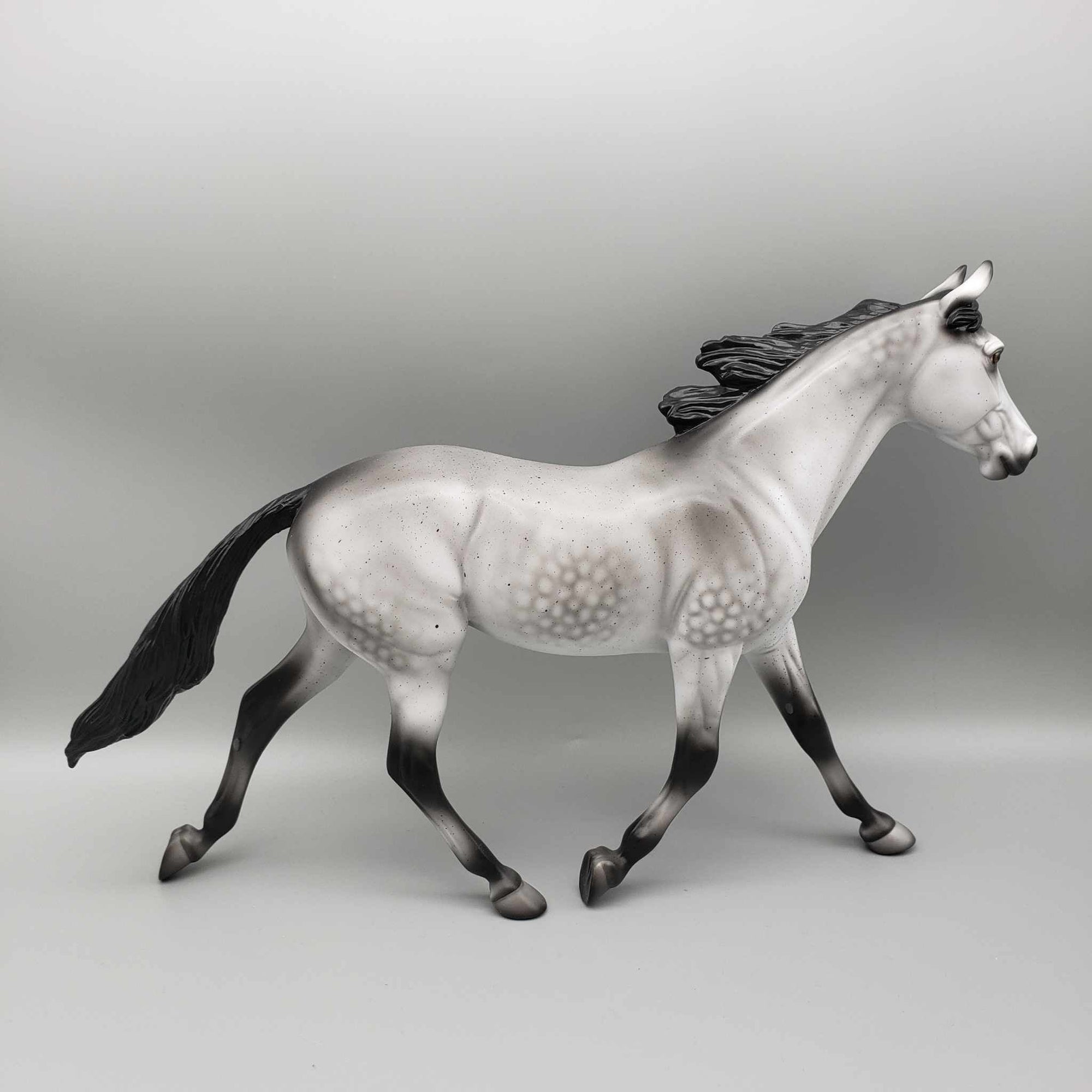 Chimney Dust OOAK Fleabitten Grey with Black Palouse By Angela Marleau Holiday Sale HS23