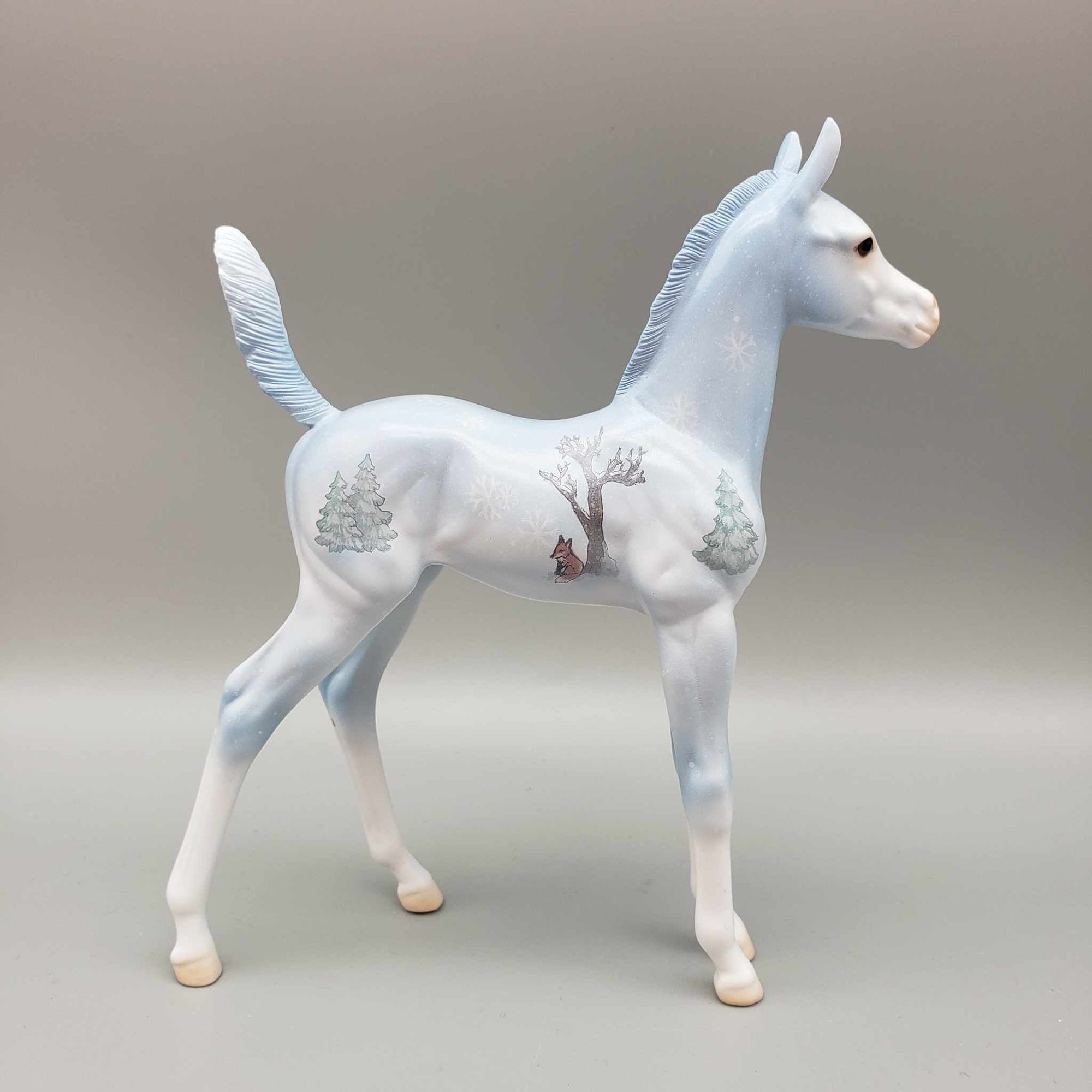 Shiver OOAK Deco Fox in Woods Arab Foal By Jess Hamill HS23