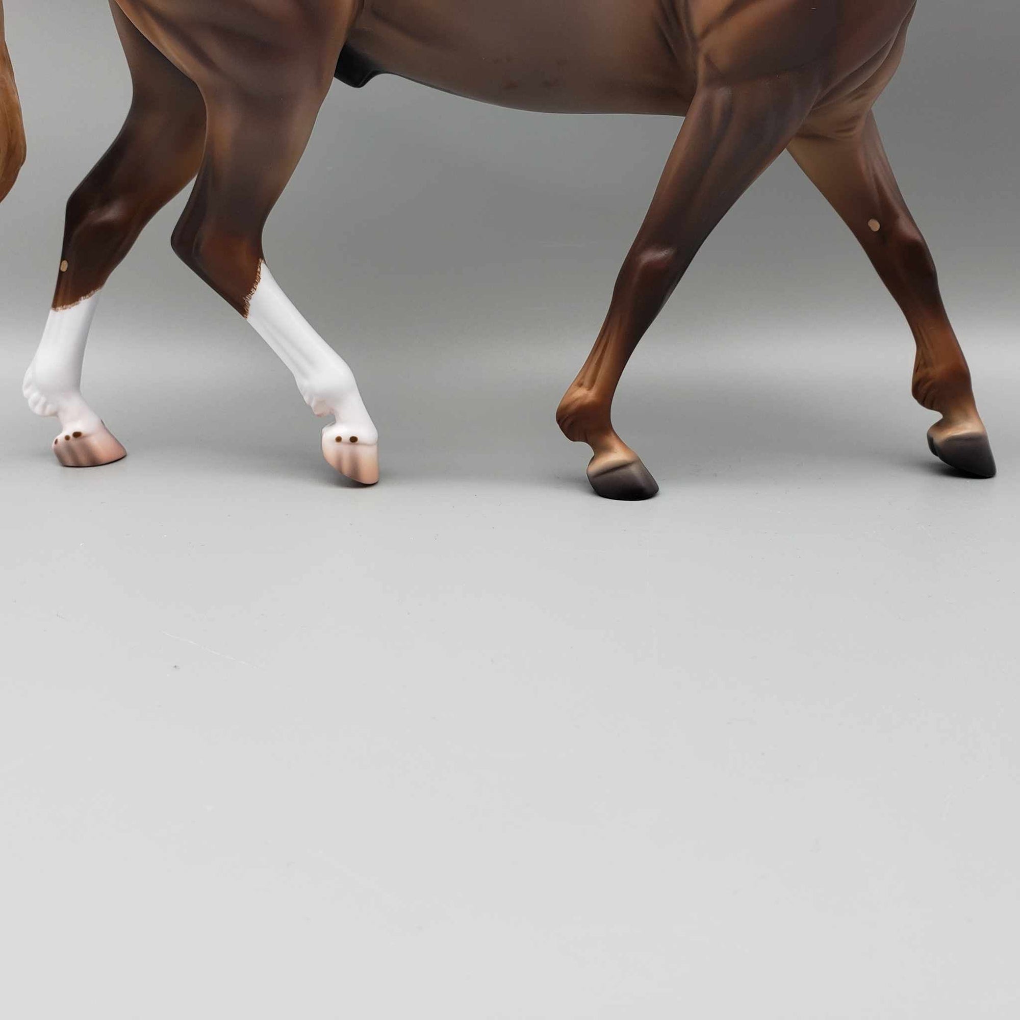 Lancer OOAK Red Roan with Corn Spots Irish Draft By Caroline Boydston Best Offer 12/18/23