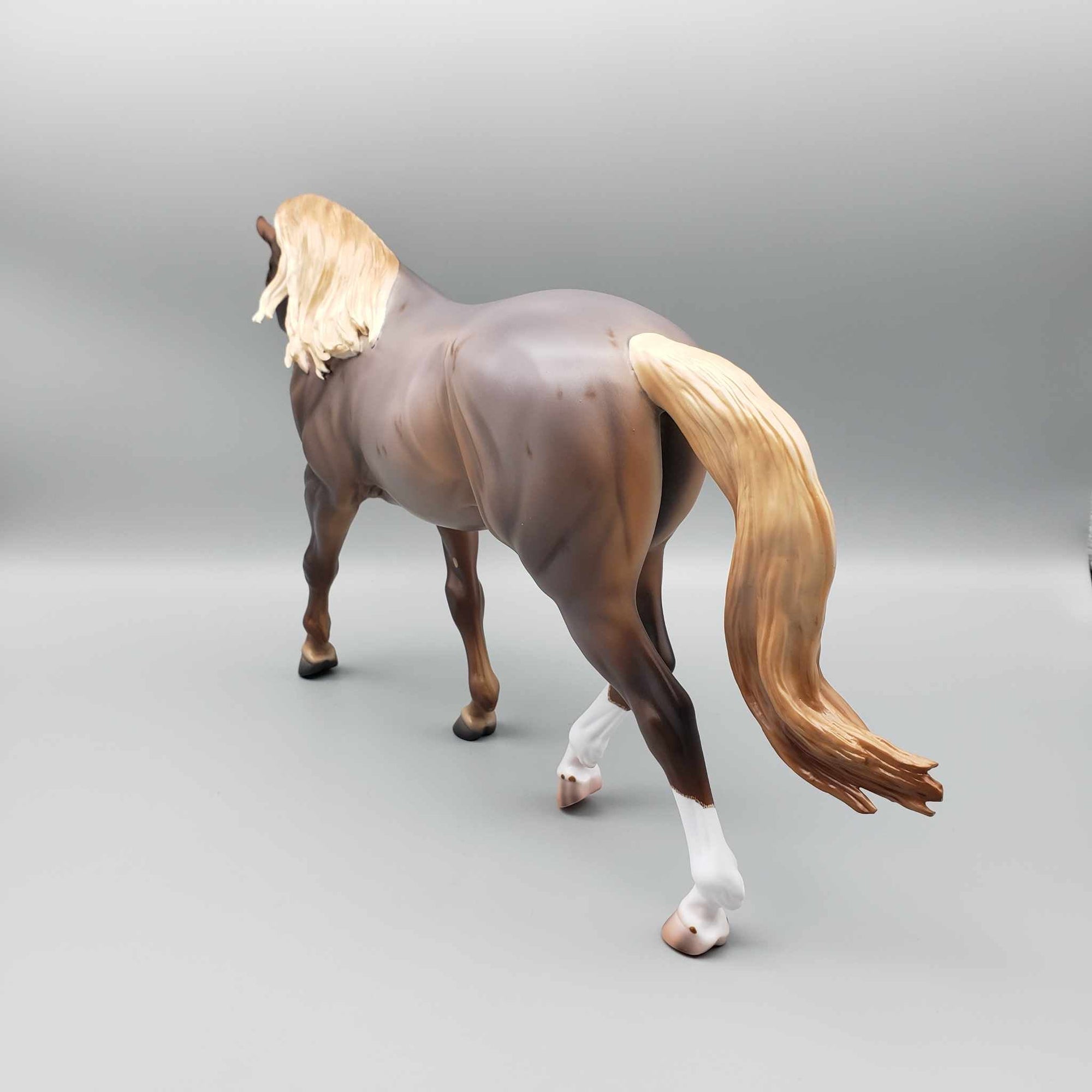 Lancer OOAK Red Roan with Corn Spots Irish Draft By Caroline Boydston Best Offer 12/18/23