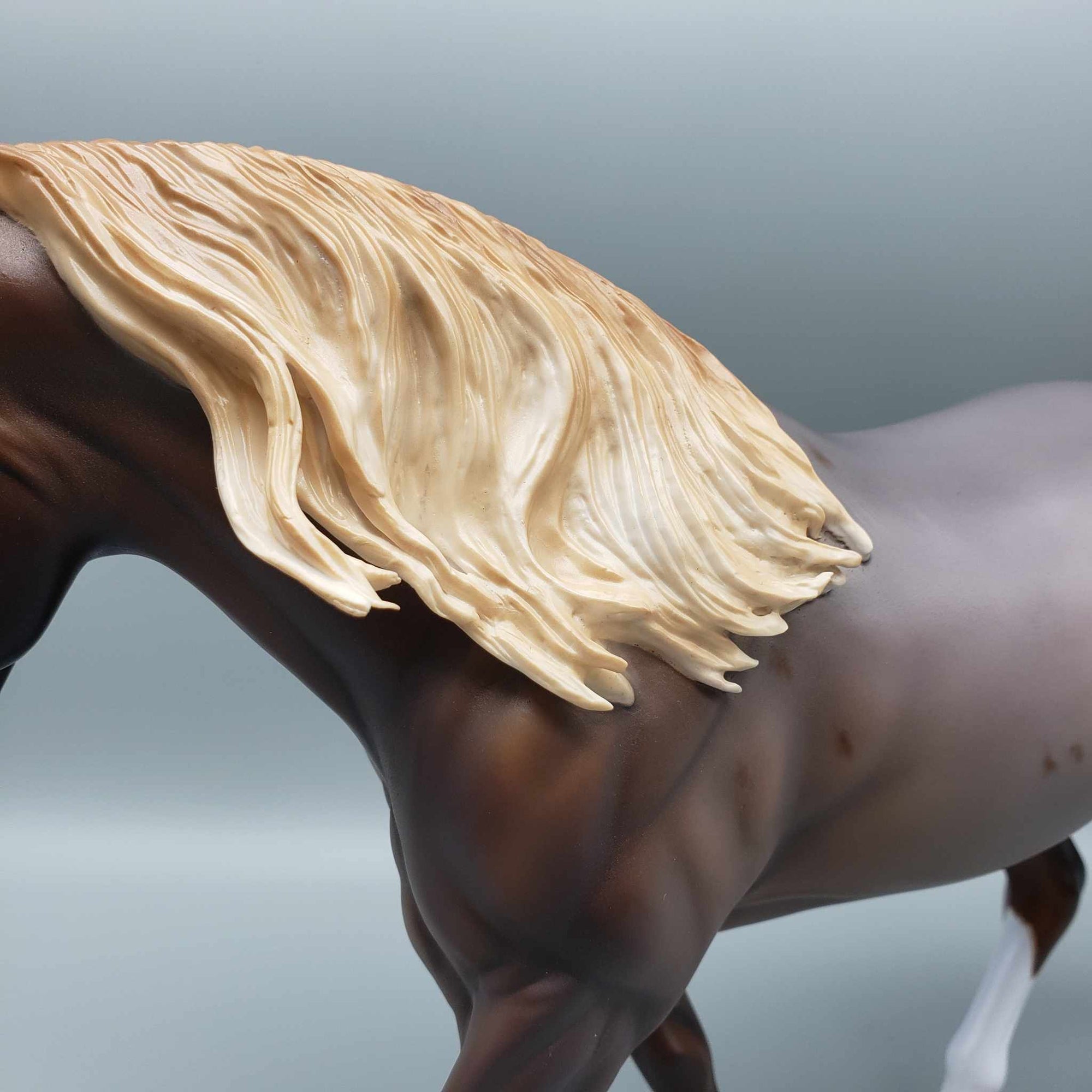 Lancer OOAK Red Roan with Corn Spots Irish Draft By Caroline Boydston Best Offer 12/18/23