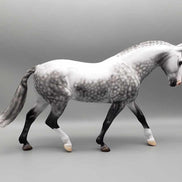 Silver Song OOAK Flea Bitten Dappled Gray Irish Draft By Ashley Palmer Holiday Sale HS23