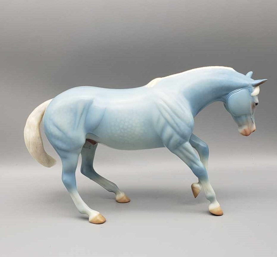 Vintage OOAK Dappled Wedgewood Deco Performance Horse By Angela Marleau Holiday Sale HS23