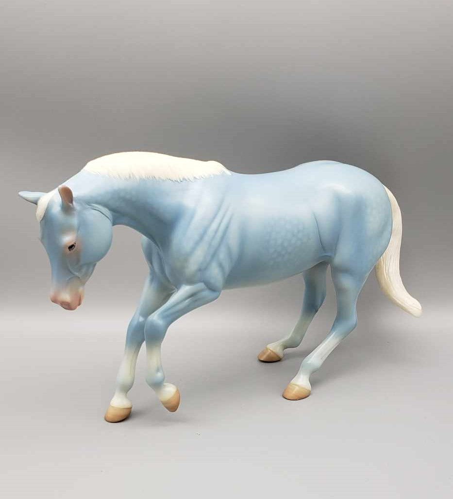 Vintage OOAK Dappled Wedgewood Deco Performance Horse By Angela Marleau Holiday Sale HS23