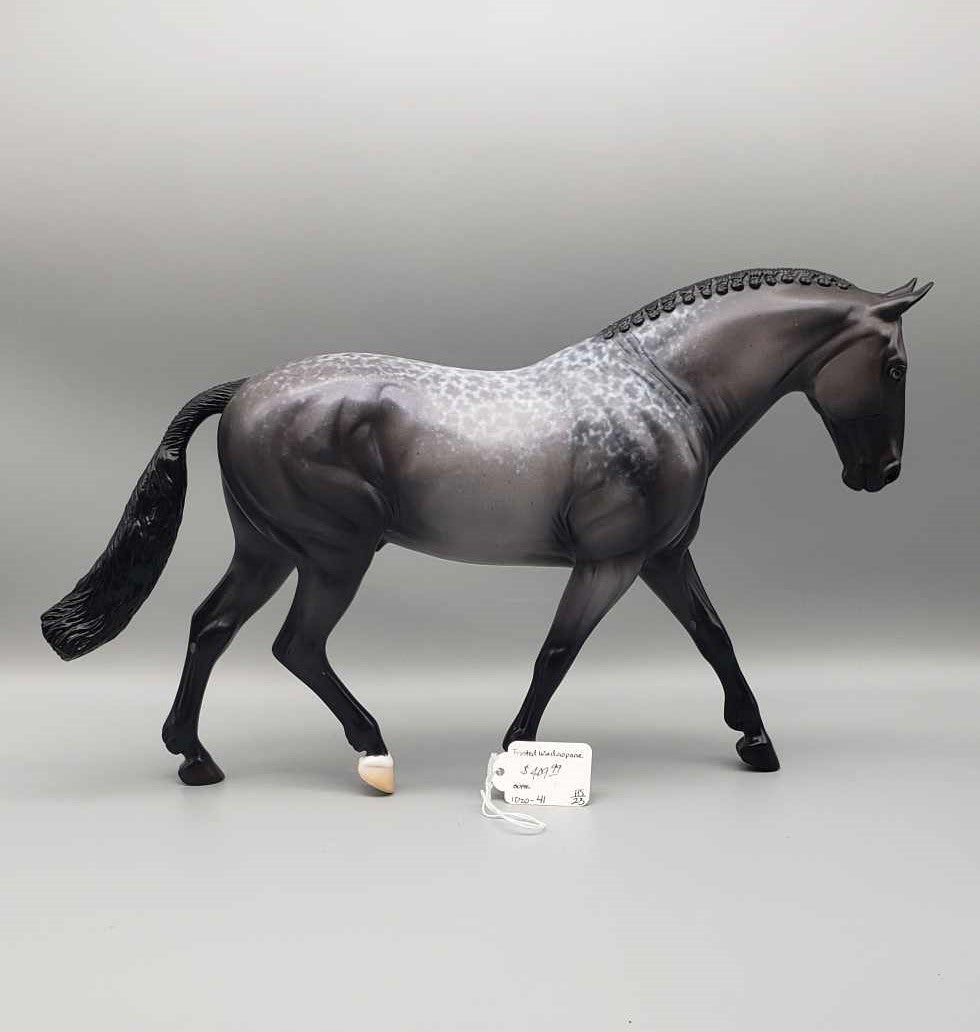 Frosted Windowpane OOAK Laced Blue Roan Irish Draft By Ellen Robbins Holiday Sale HS23