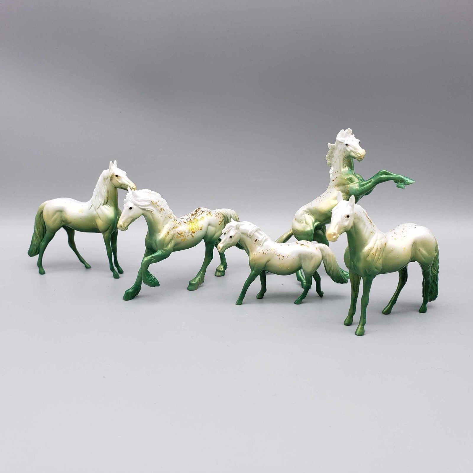 Grab Bag Holiday Chip LE 30 Green White and Gold Chip - Half Glossy - Painted By Ashley Palmer Holiday Sale HS23