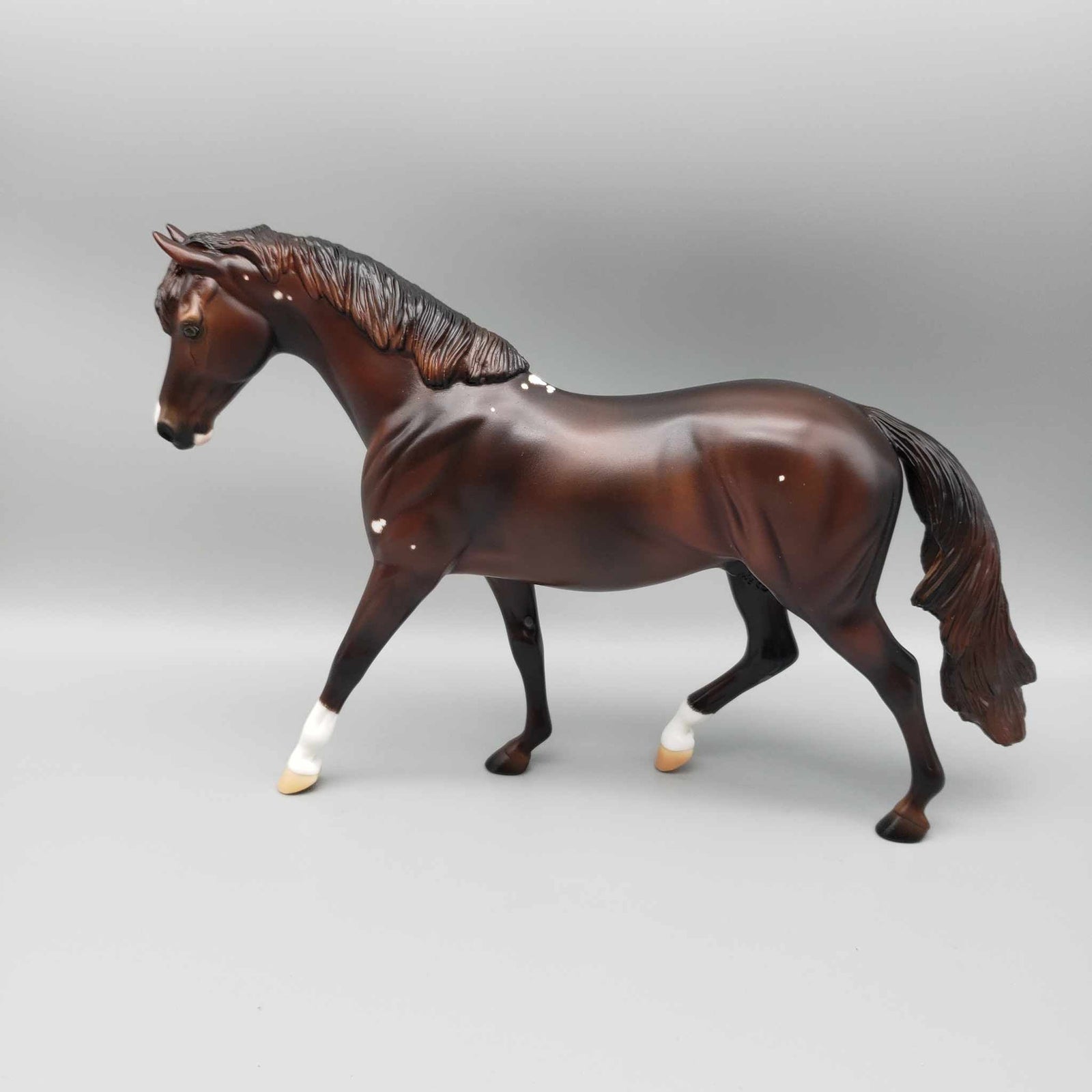 Snuggle Spots OOAK Dark Chestnut W/ Bird Catcher Spots Etched Pony By Ashley Palmer Holiday Sale HS23